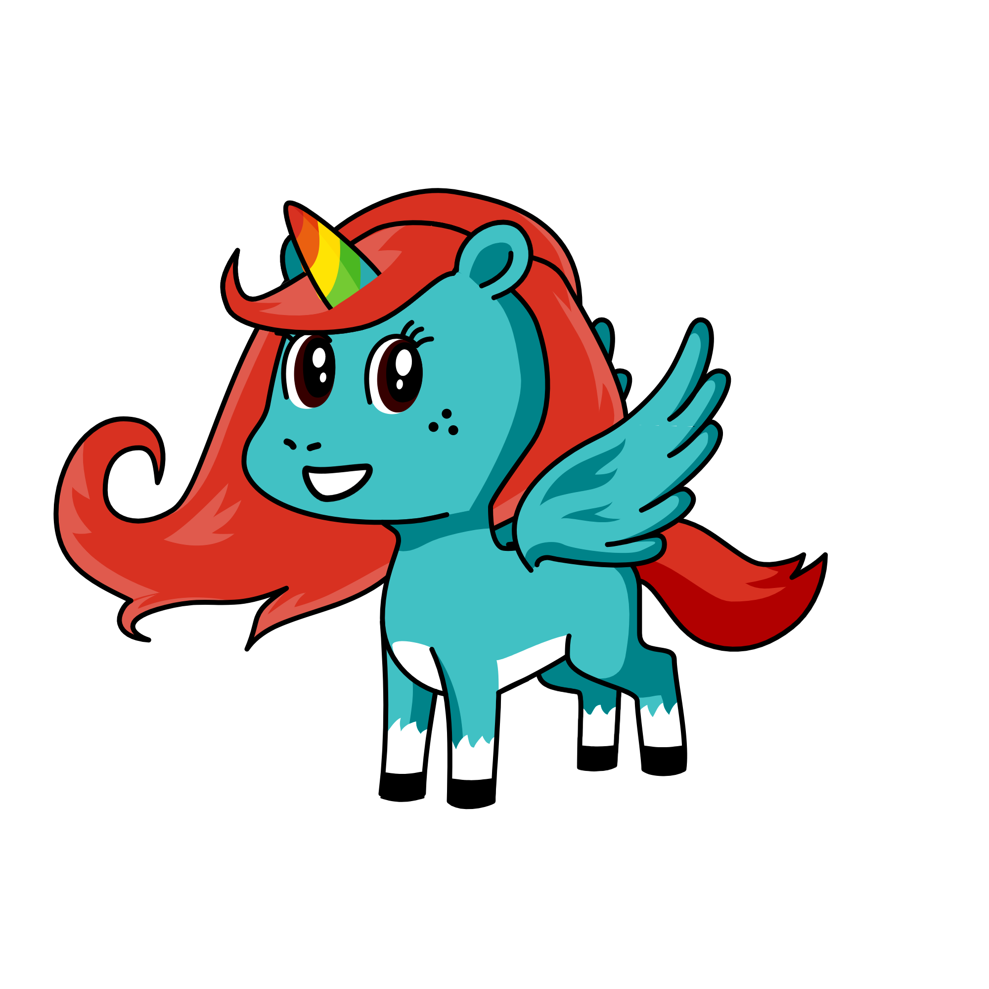 Rainbow Dash, the unicorn