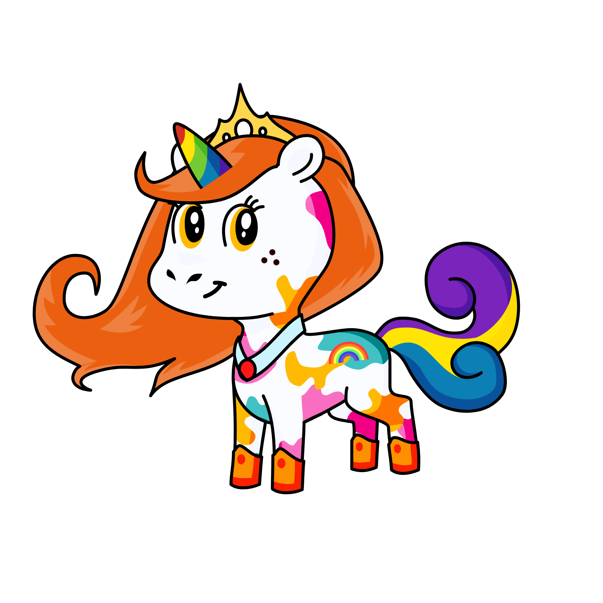 arco iris,colorido, the unicorn