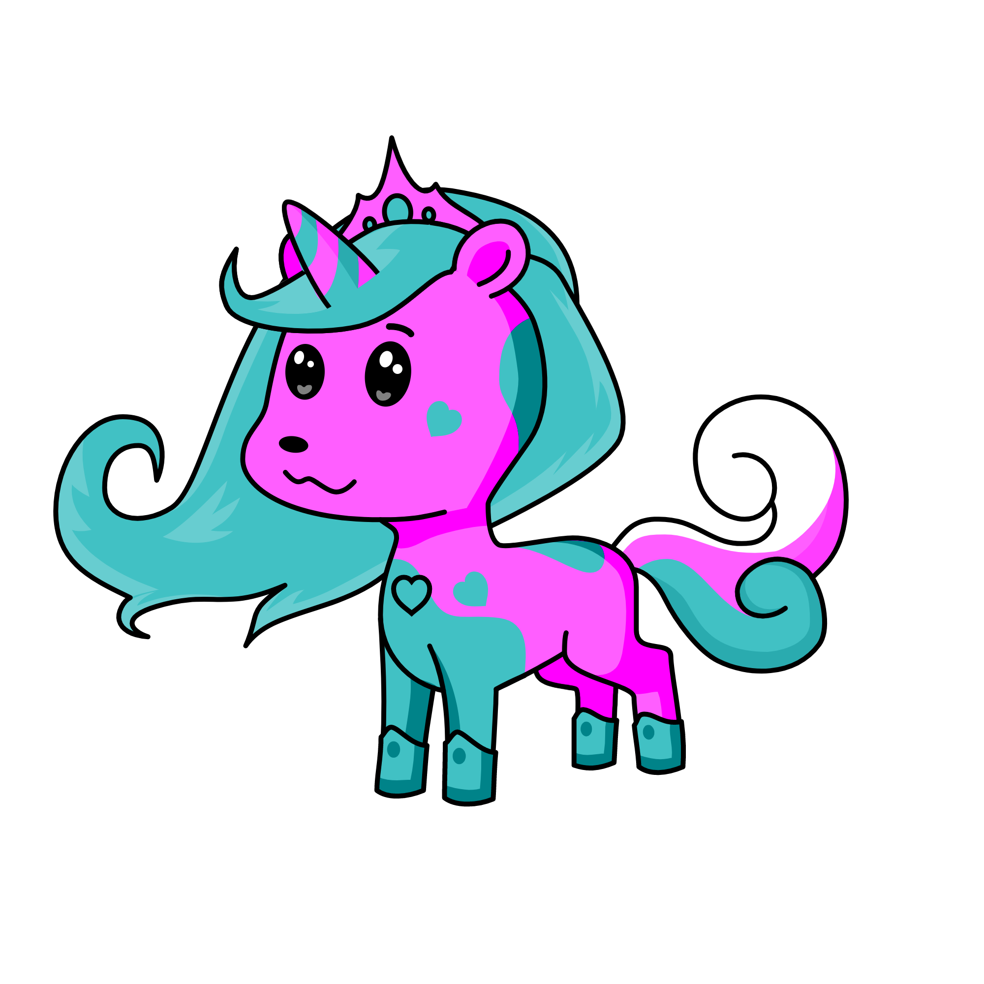 Blue, the unicorn