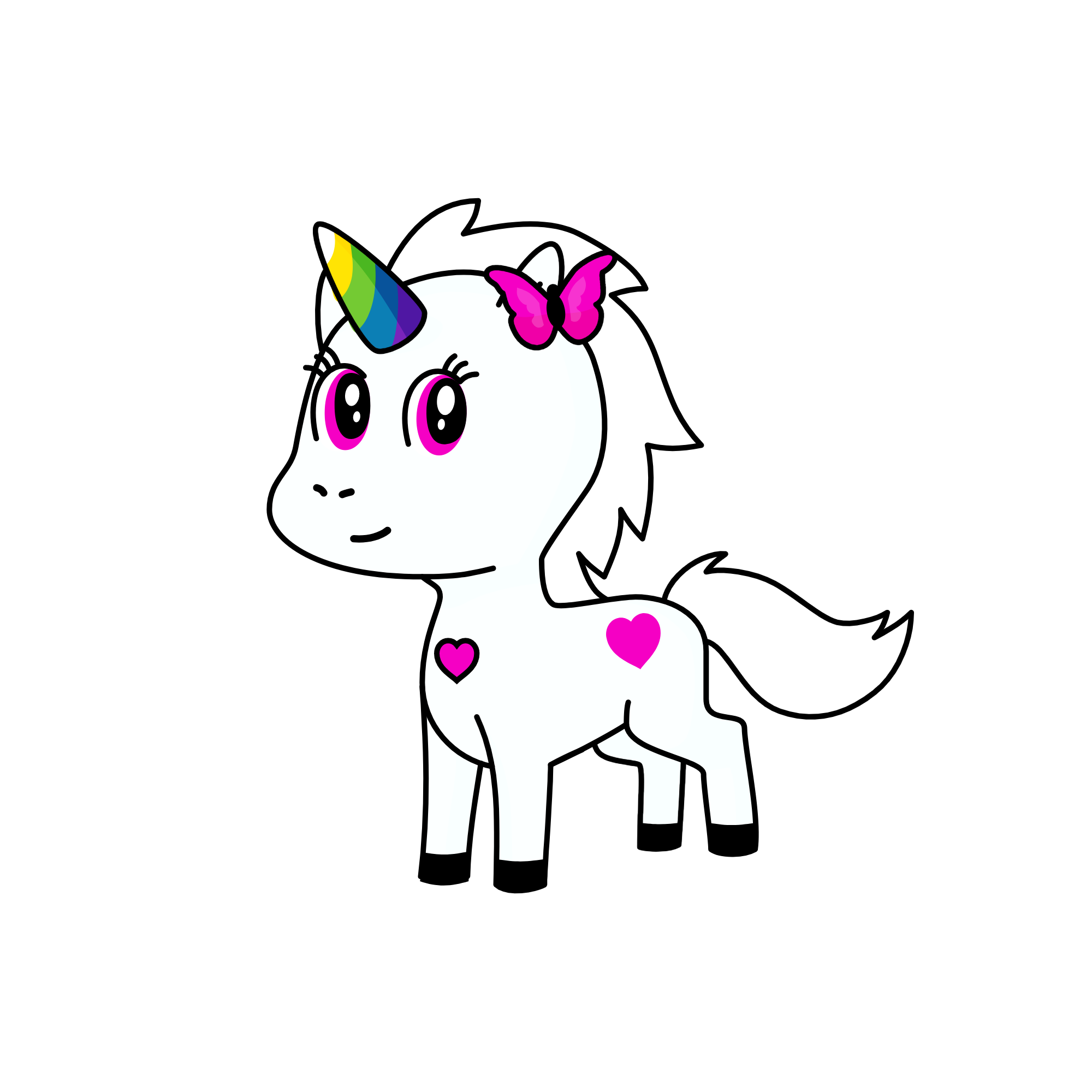 Rainbow, the unicorn