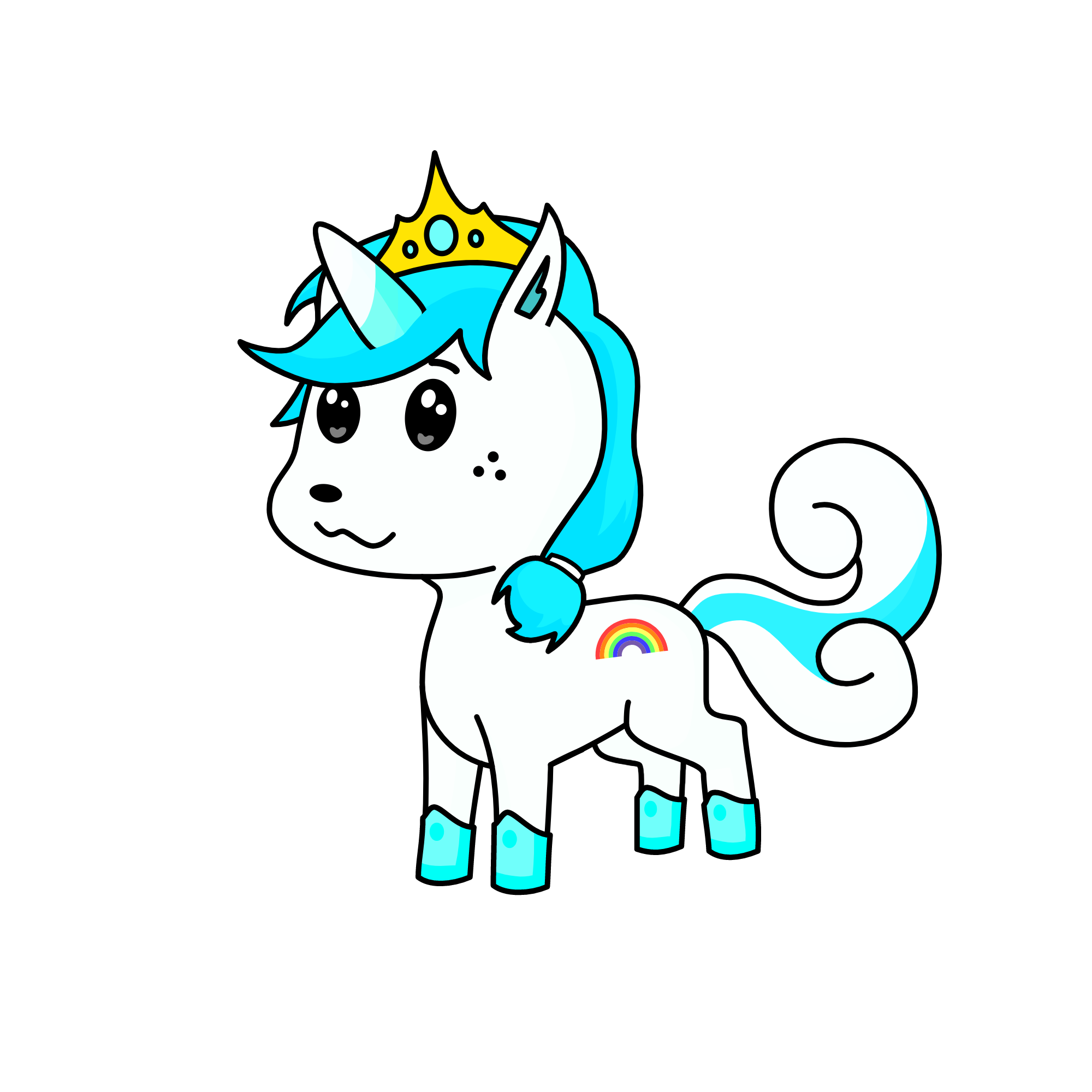 when lunar uni has a crush, the unicorn