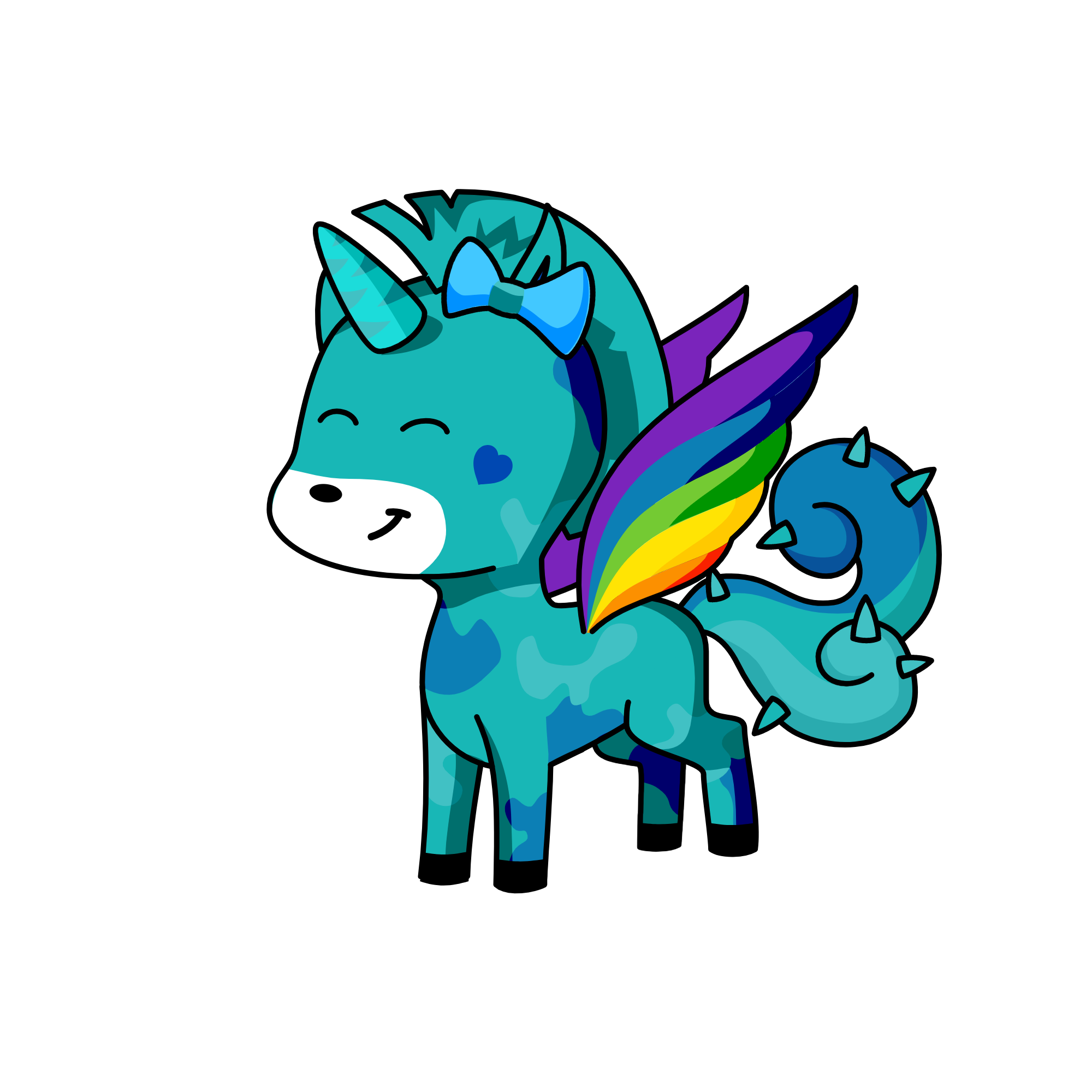 Blue Wonder, the unicorn