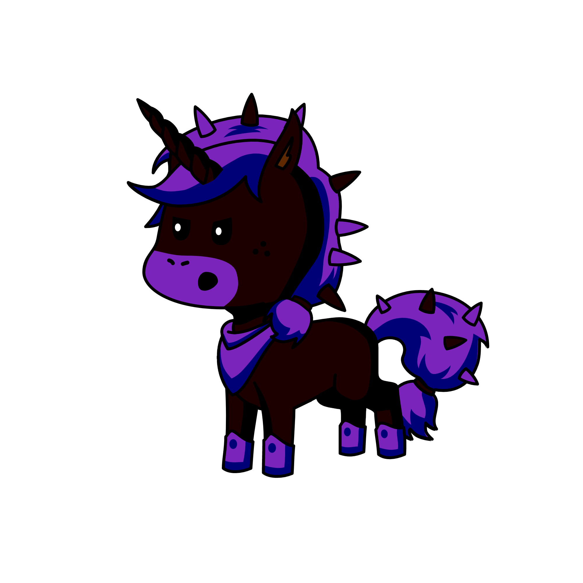 Midnight Purple Devil, the unicorn