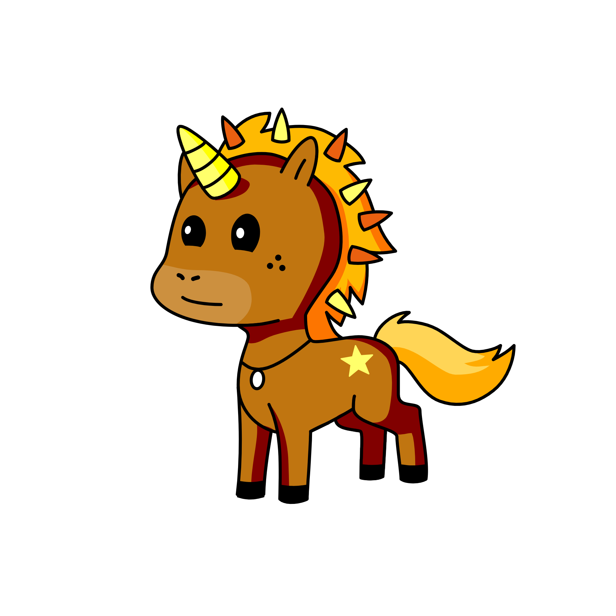 Spiky, the unicorn