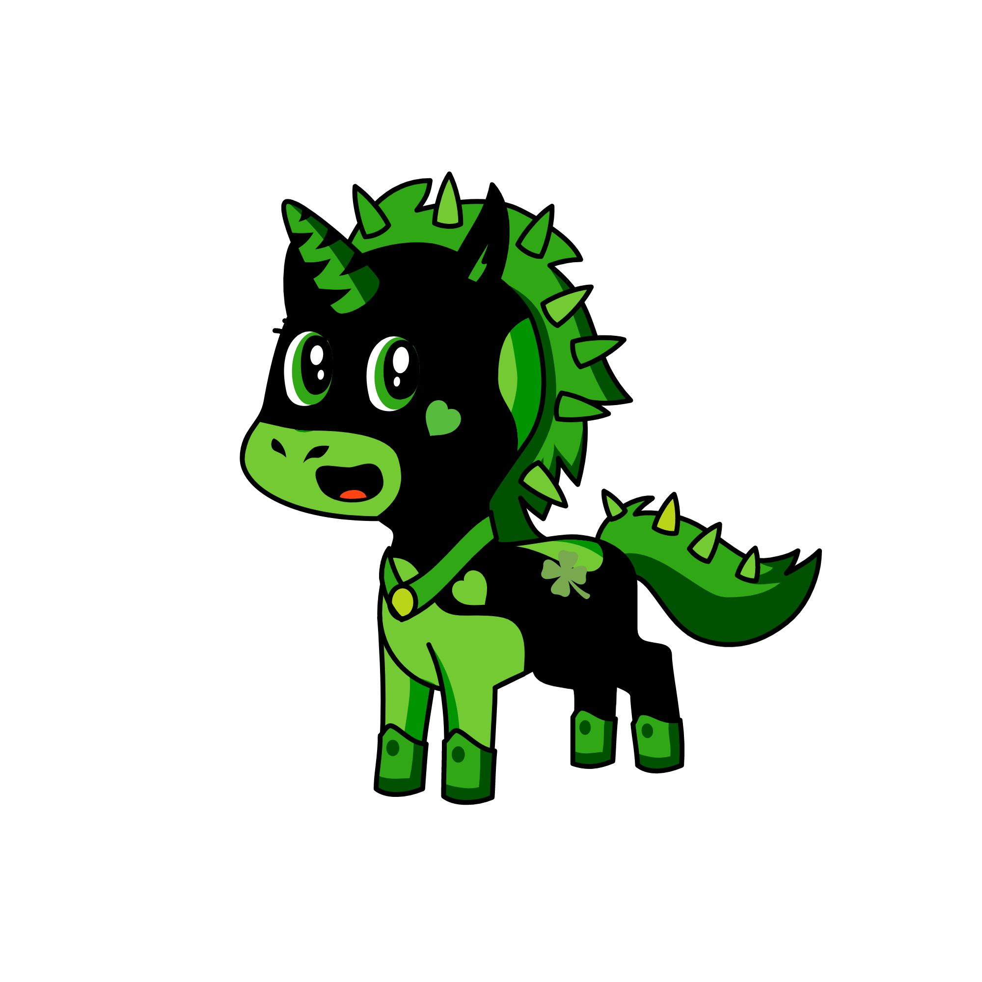 Greeny, the unicorn