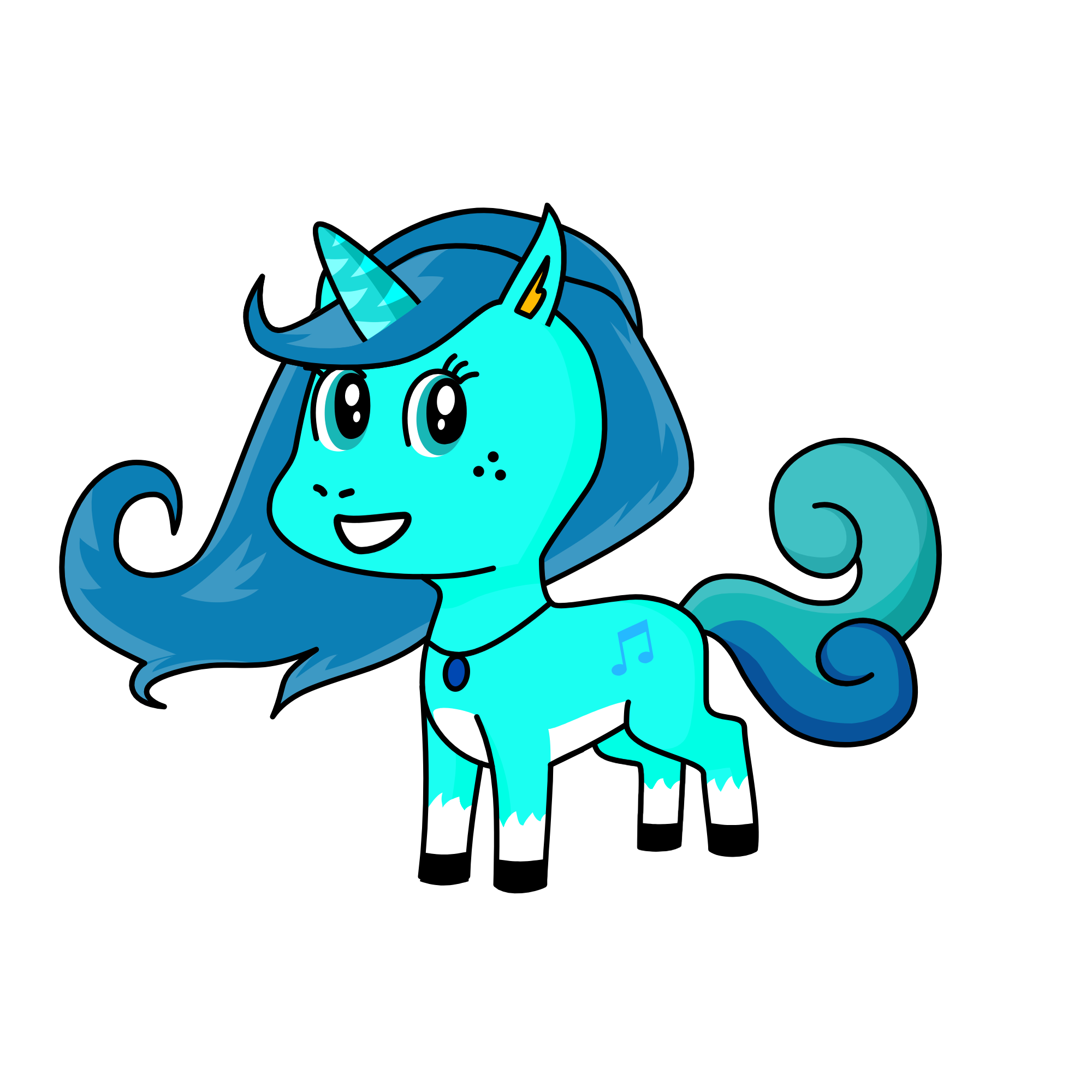 blue sky, the unicorn