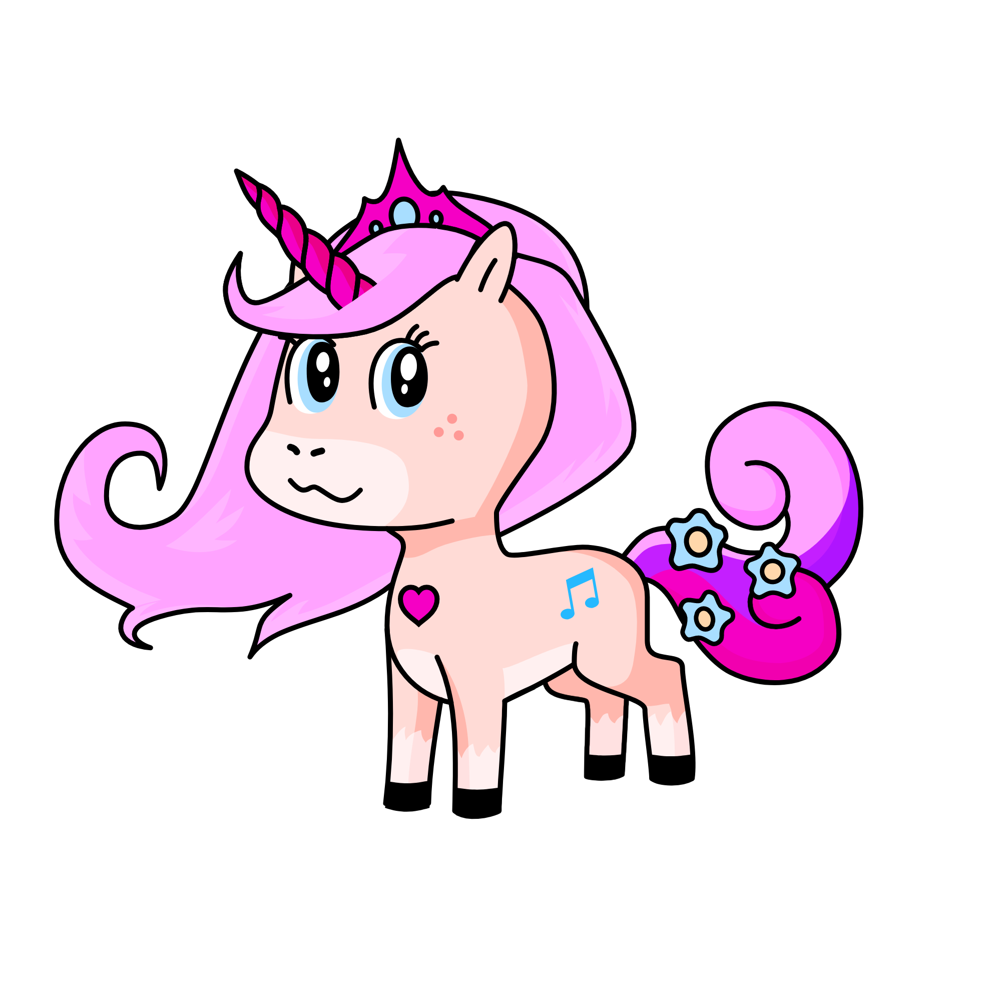Sapphire, the unicorn