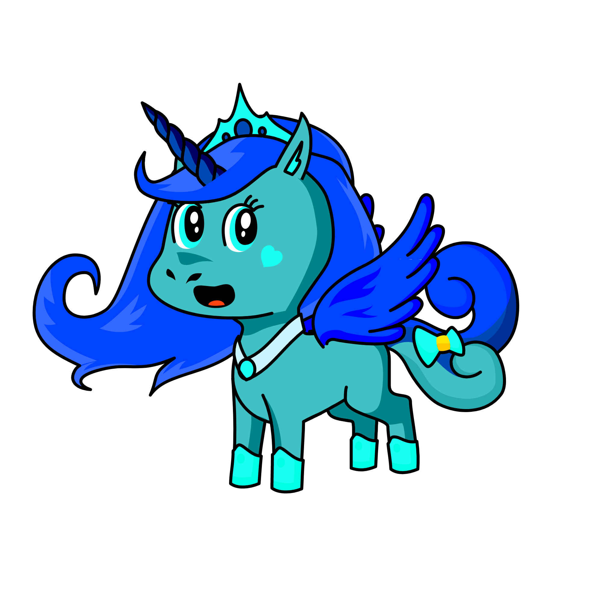 Bluna, the unicorn