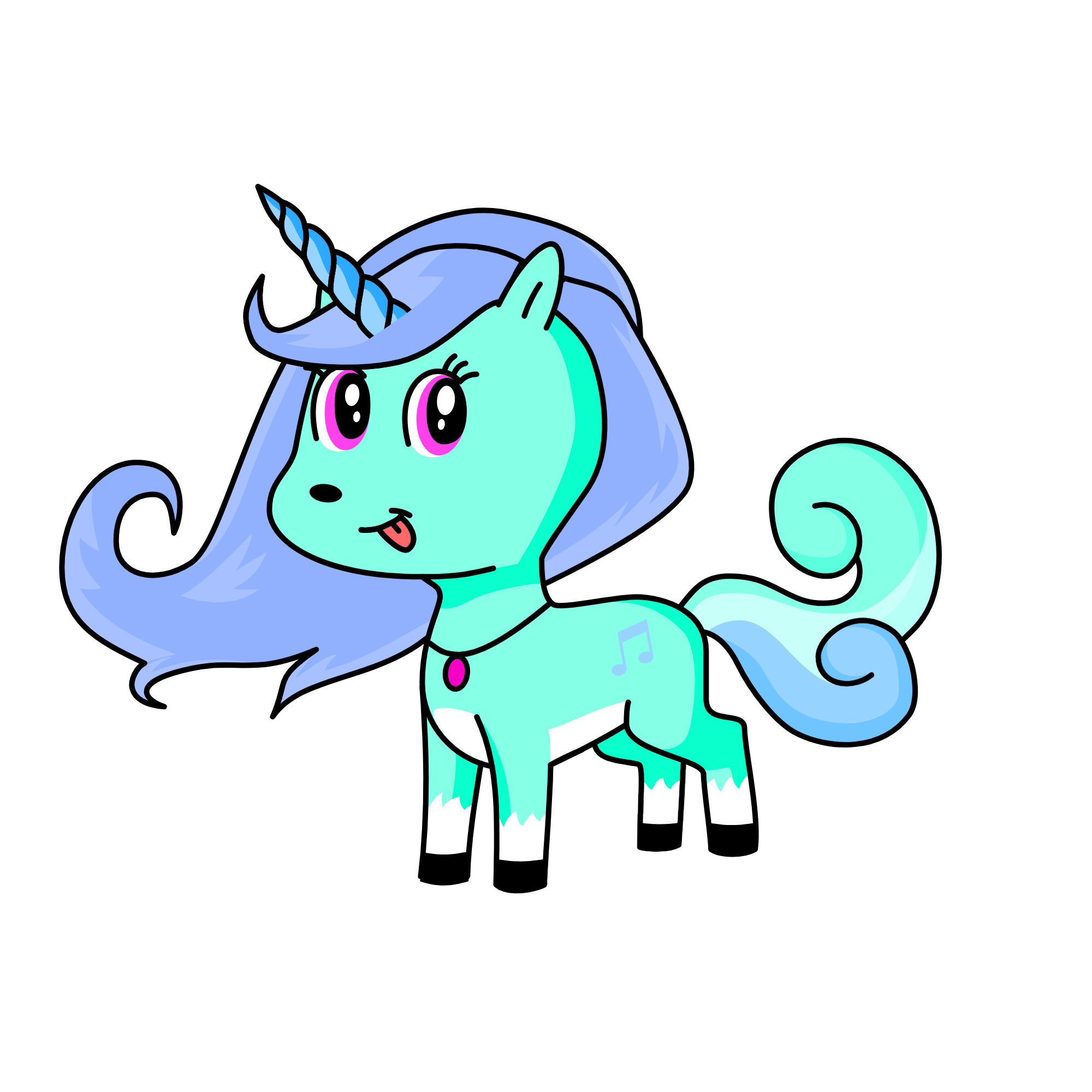 The great blue unicorn, the unicorn