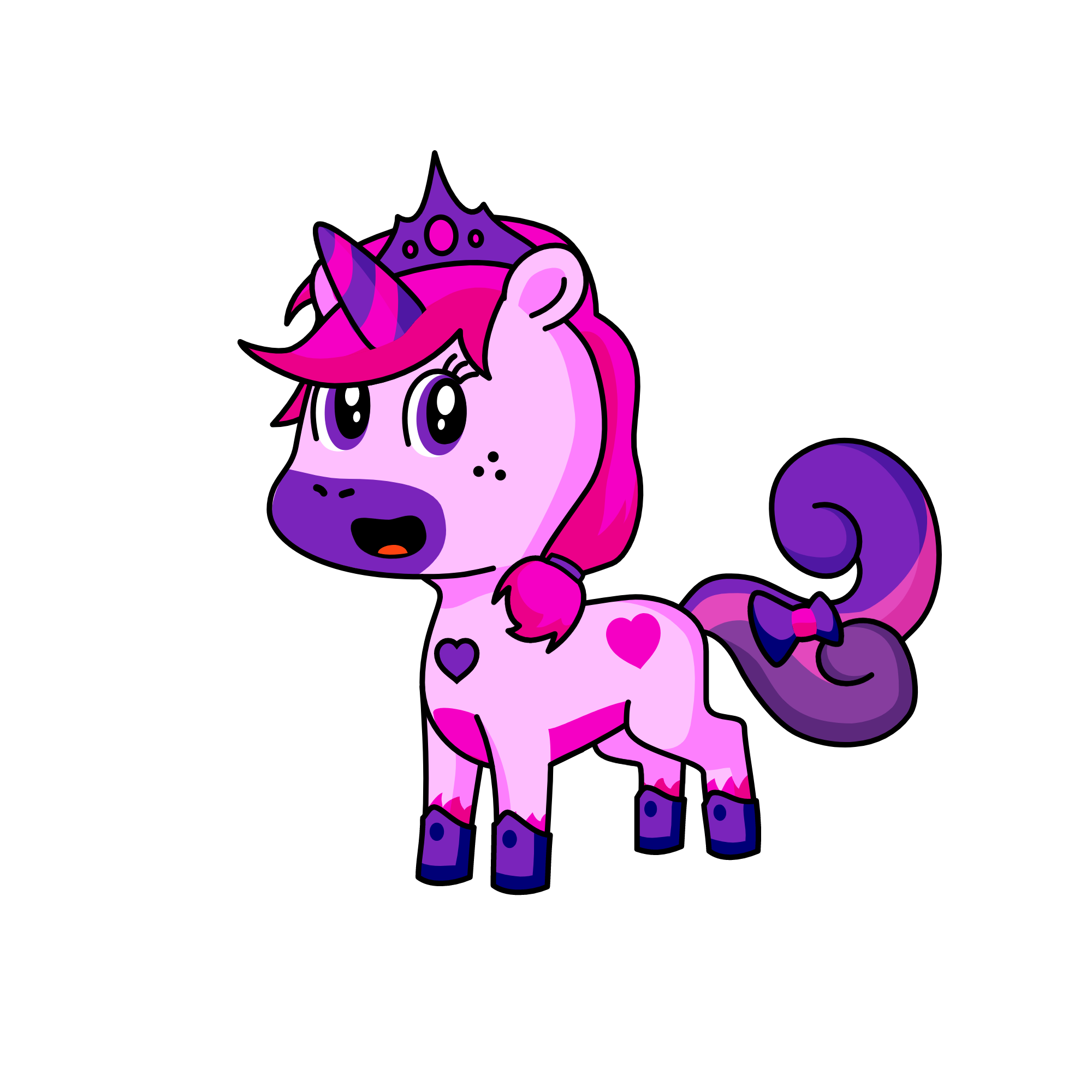 Pink and purple is my best friend , the unicorn