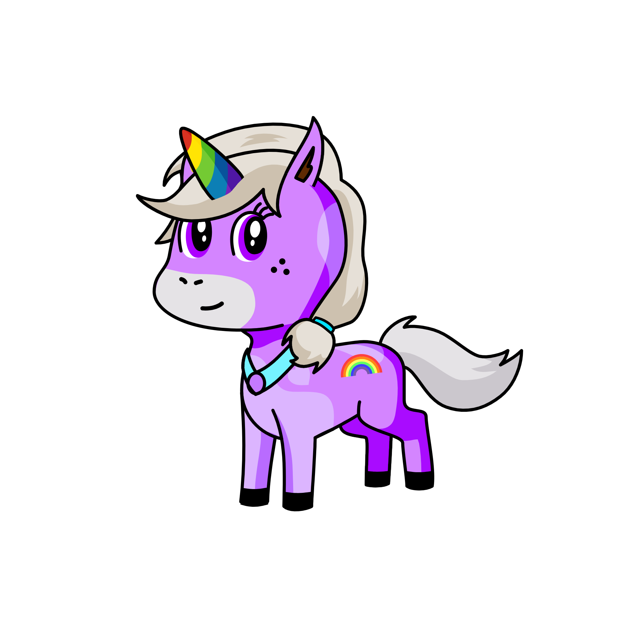 Silver, the unicorn