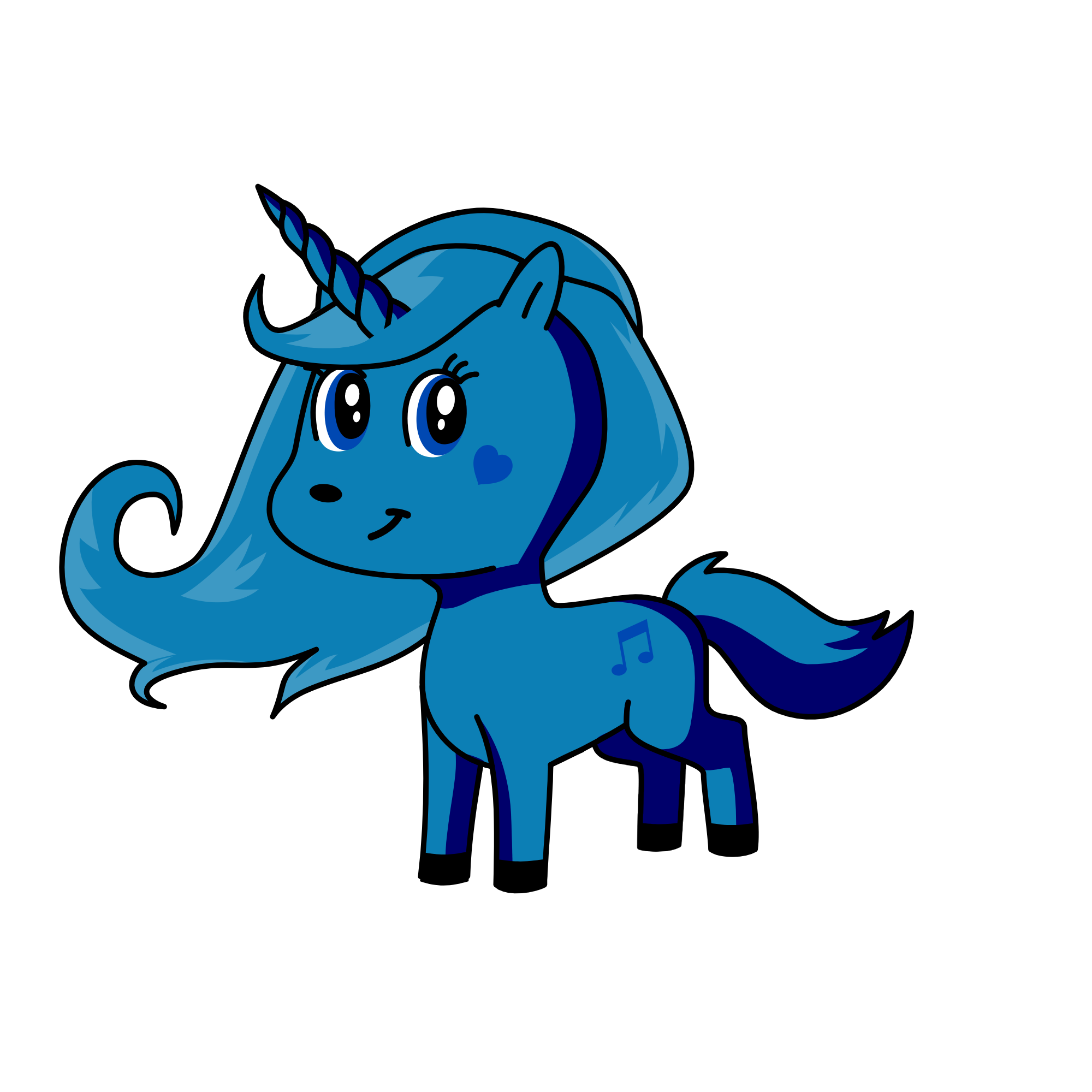 Bluna, the unicorn