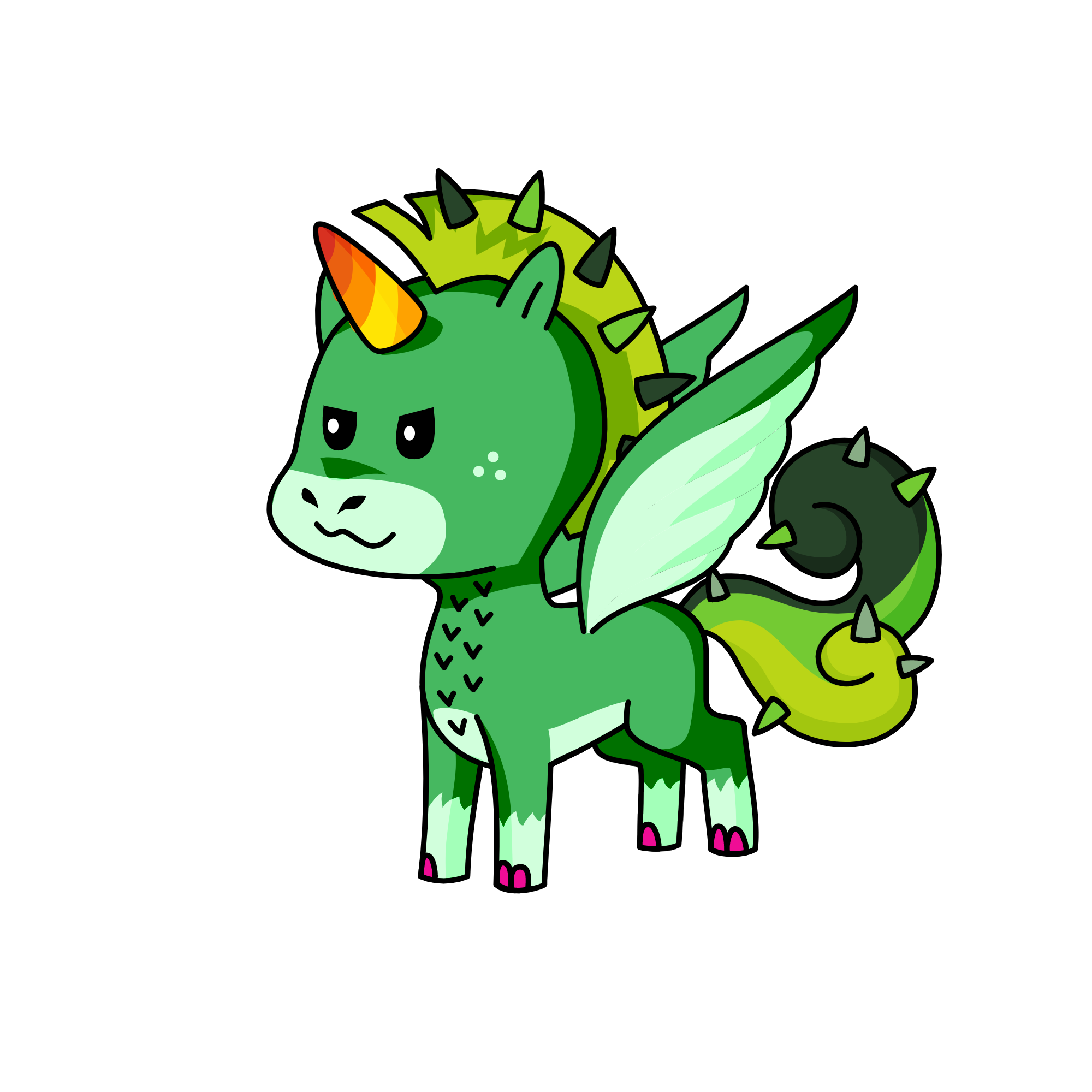 Ember-Regular dragon, the unicorn