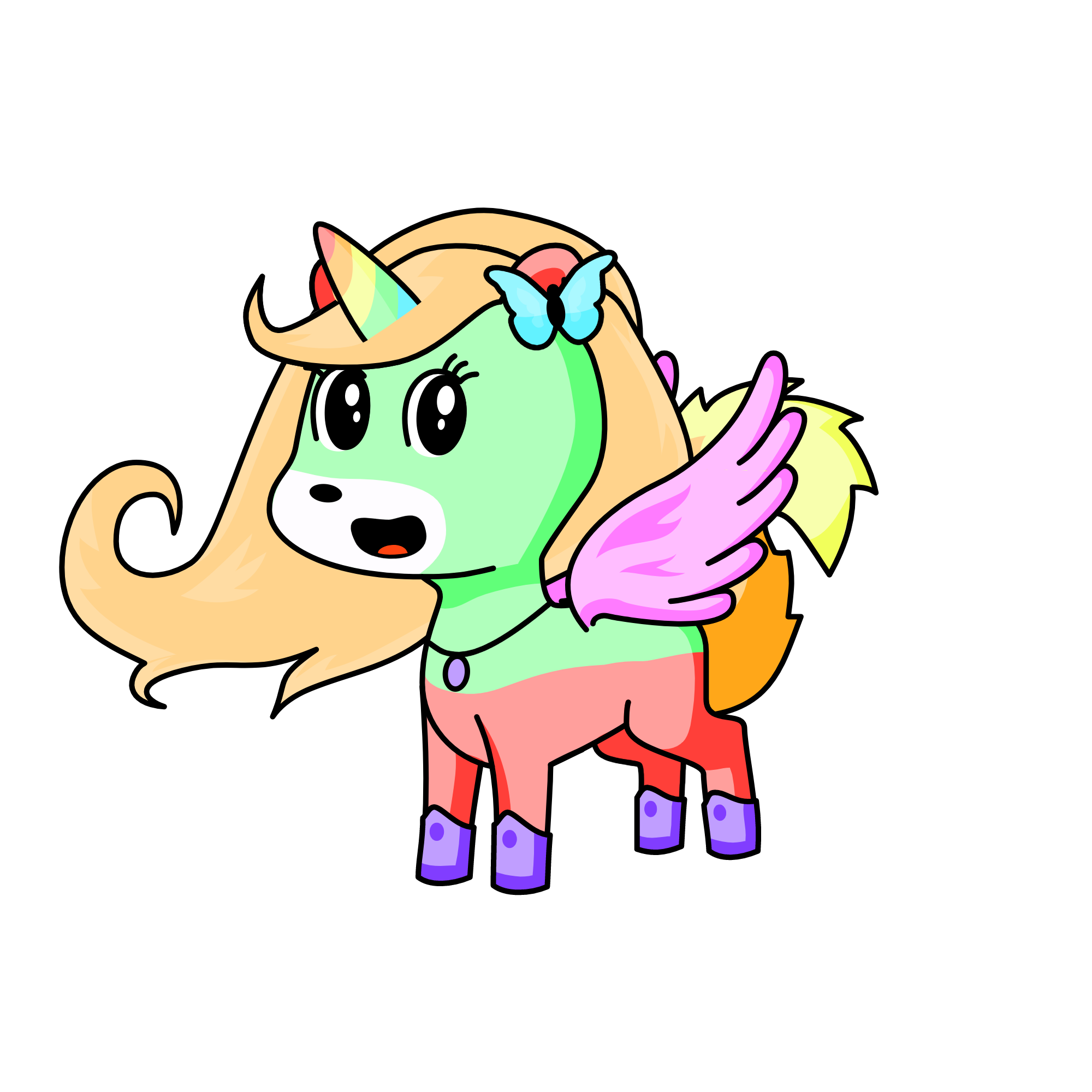 Rainbow, the unicorn
