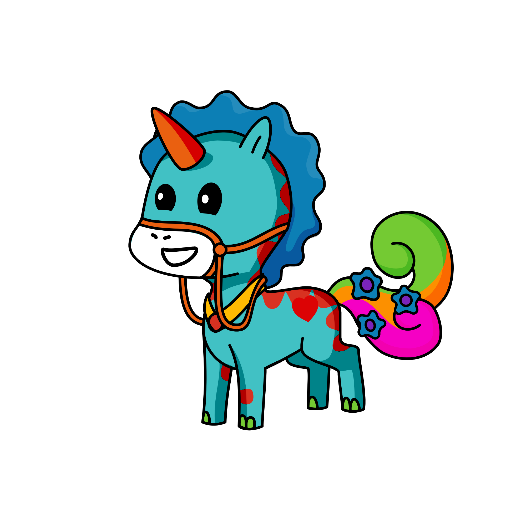 Bluey, the unicorn