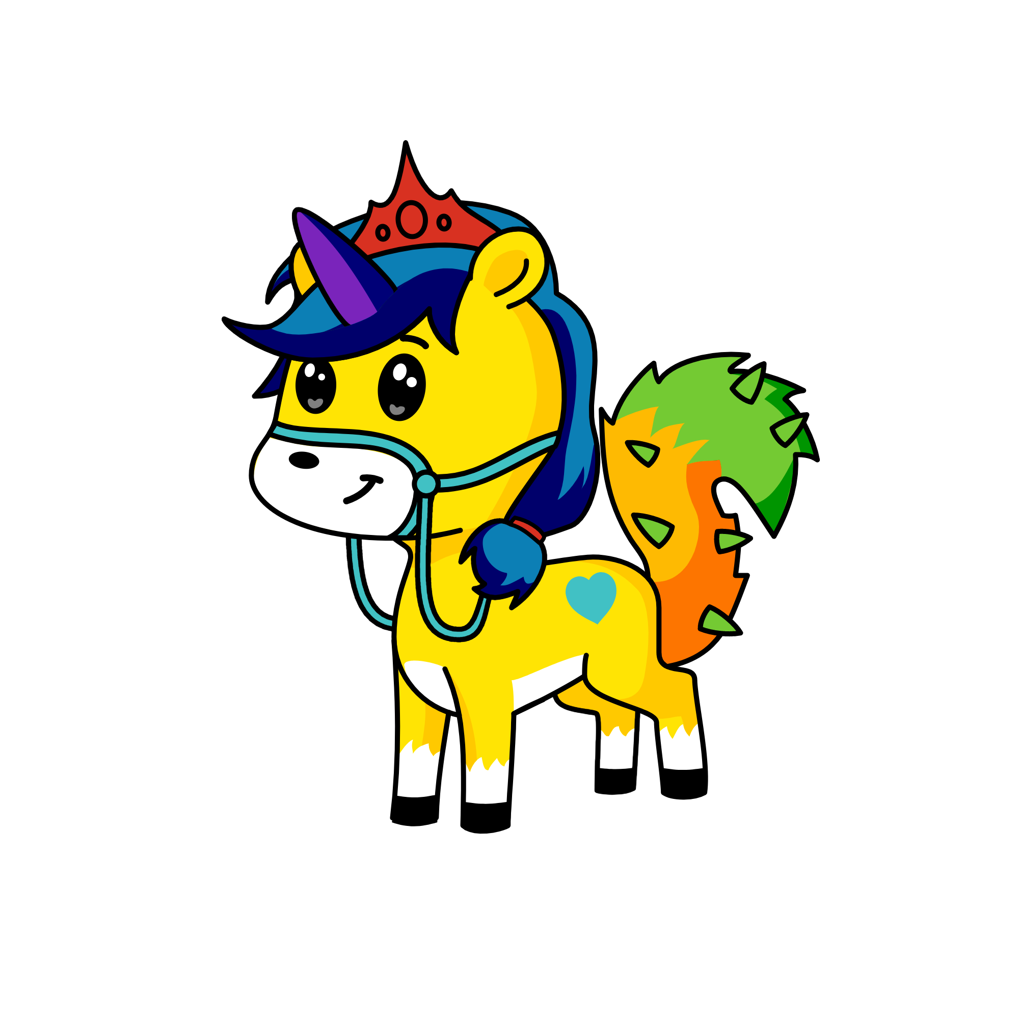 Rainbow, the unicorn