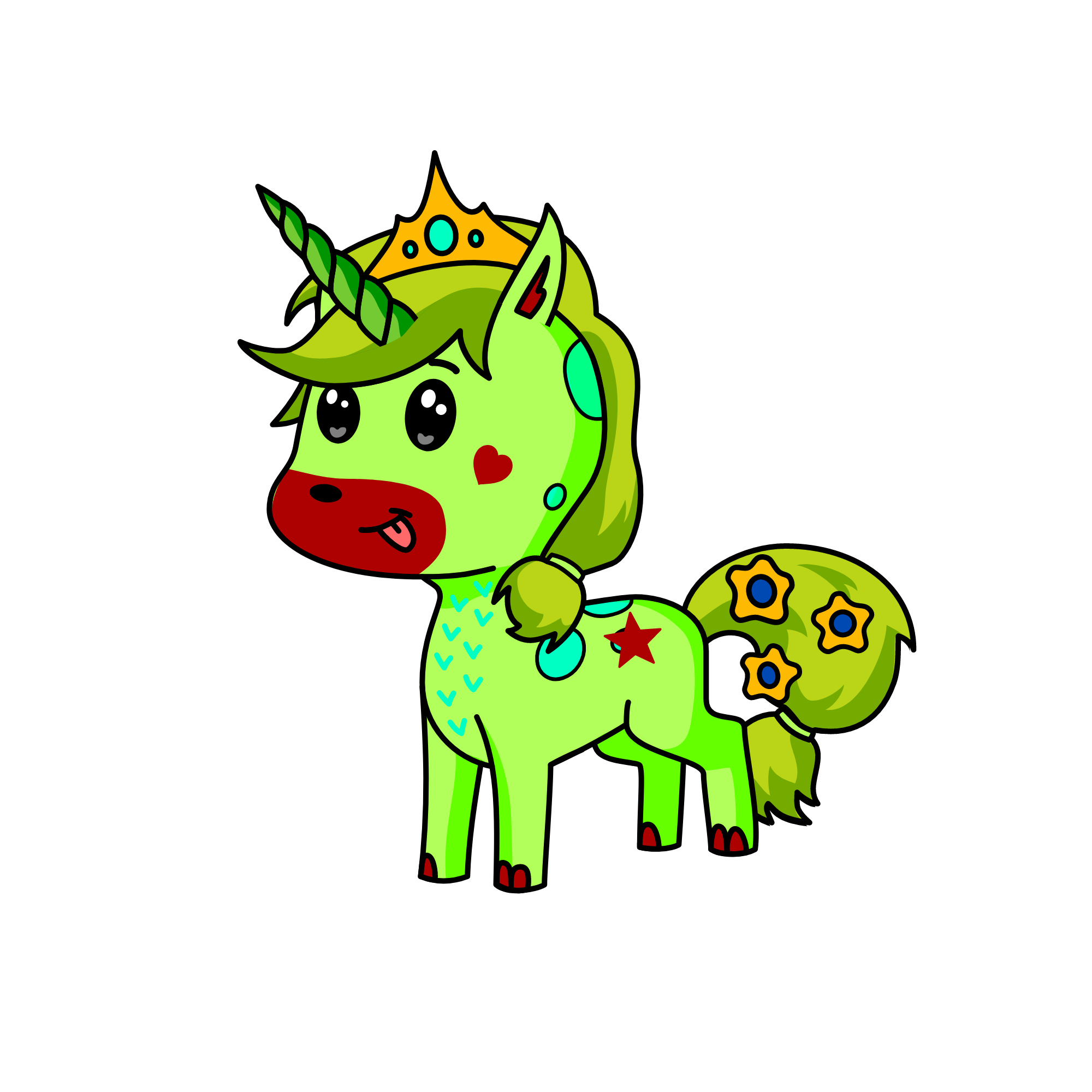 7Rainbow.Yeşil5, the unicorn