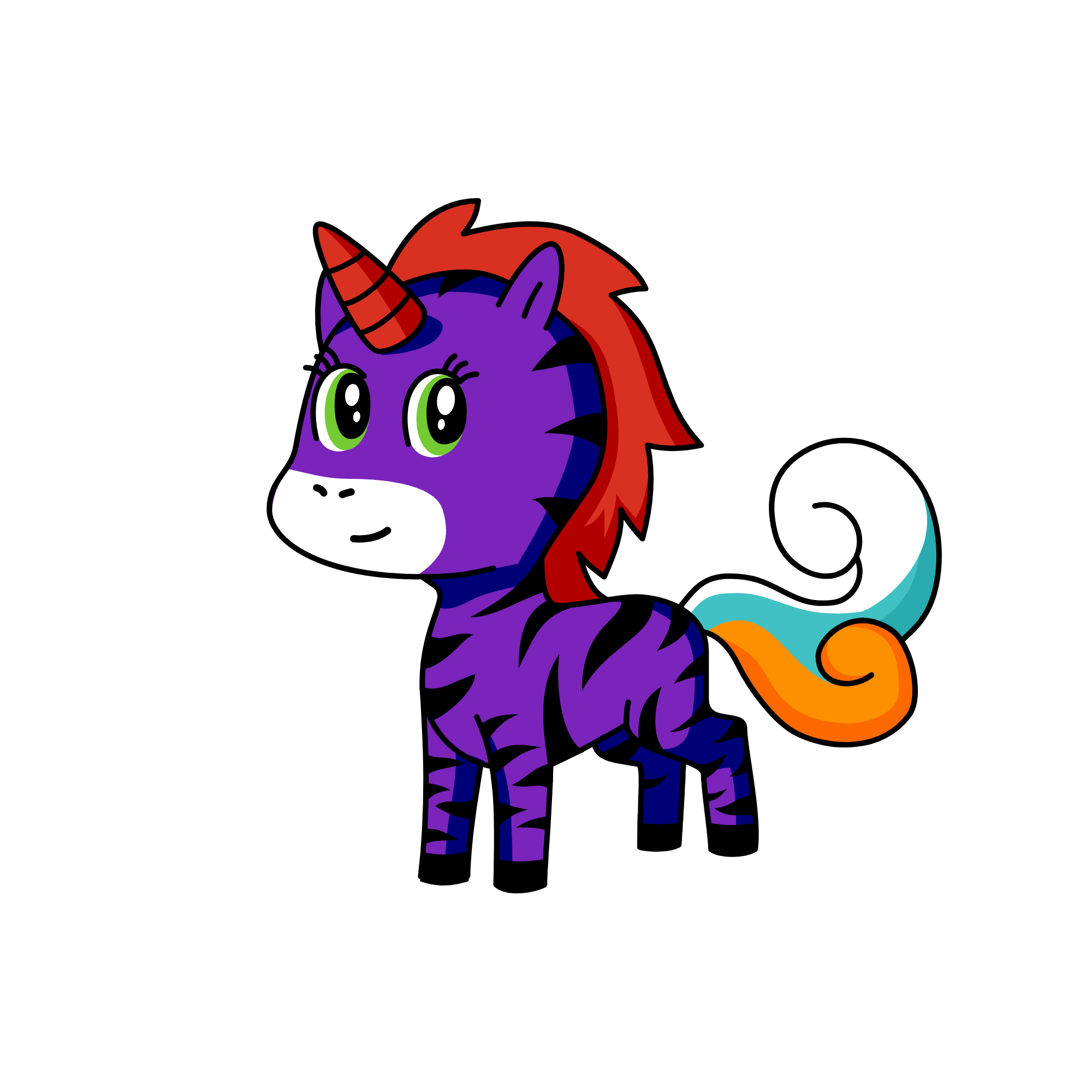 zebra, the unicorn