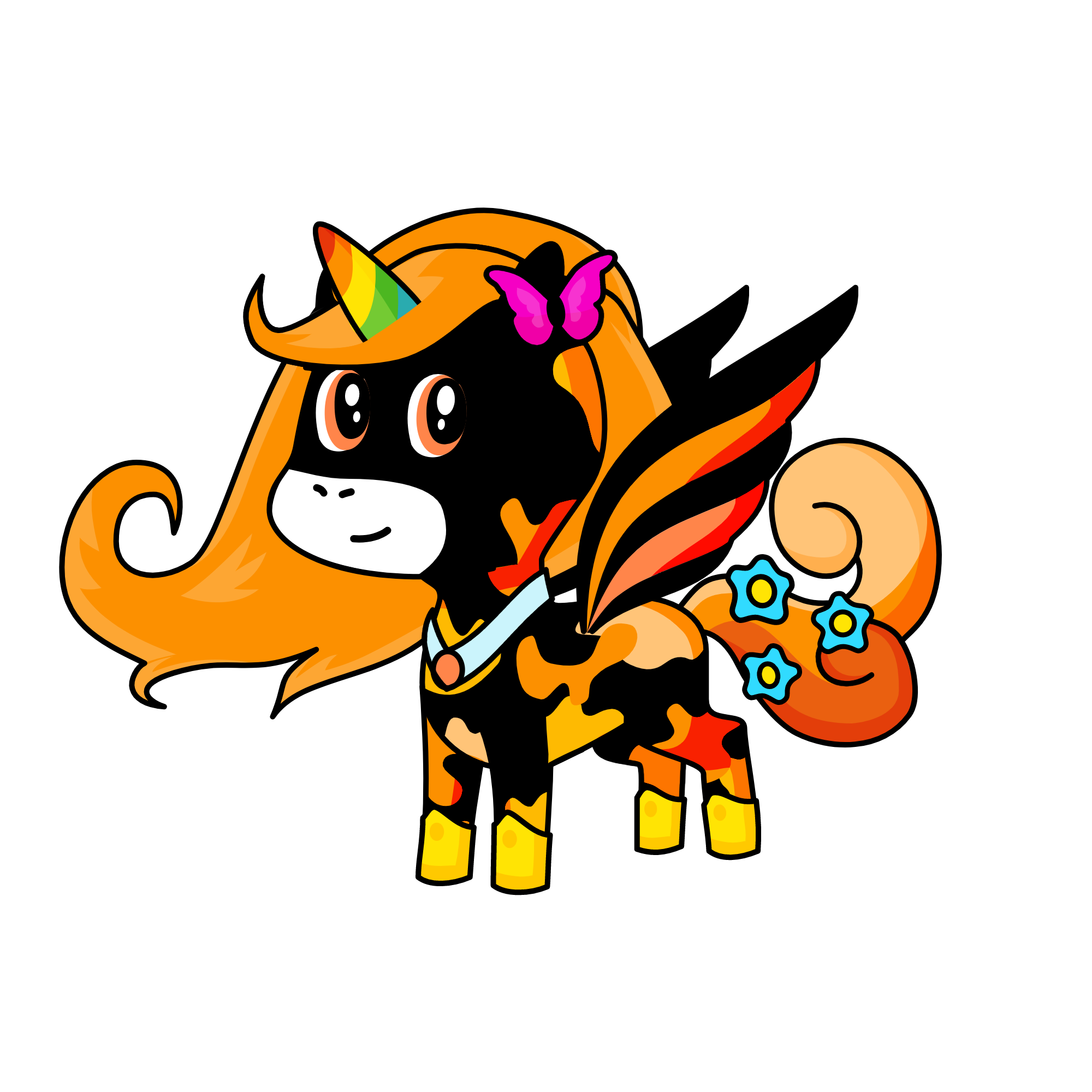 queen butterfly, the unicorn