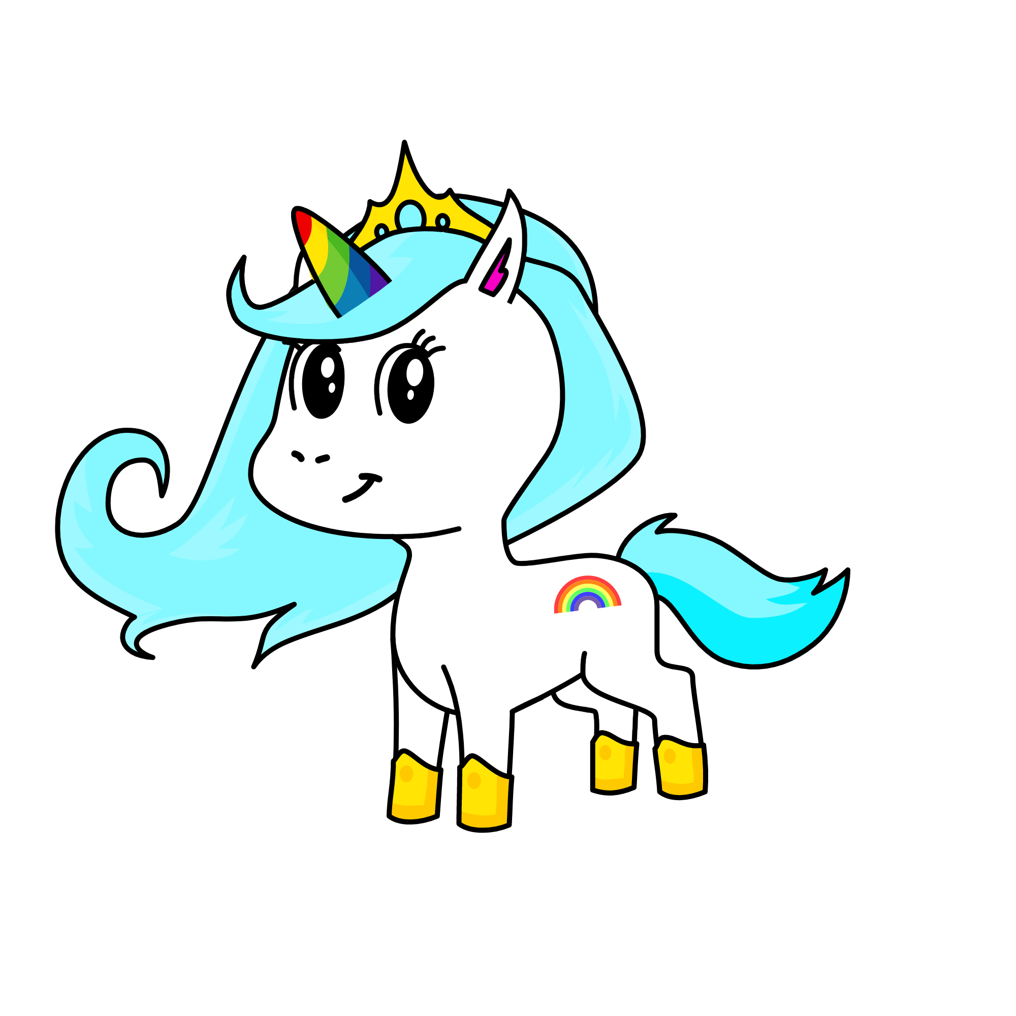 Gökkuşağı prensesi, the unicorn
