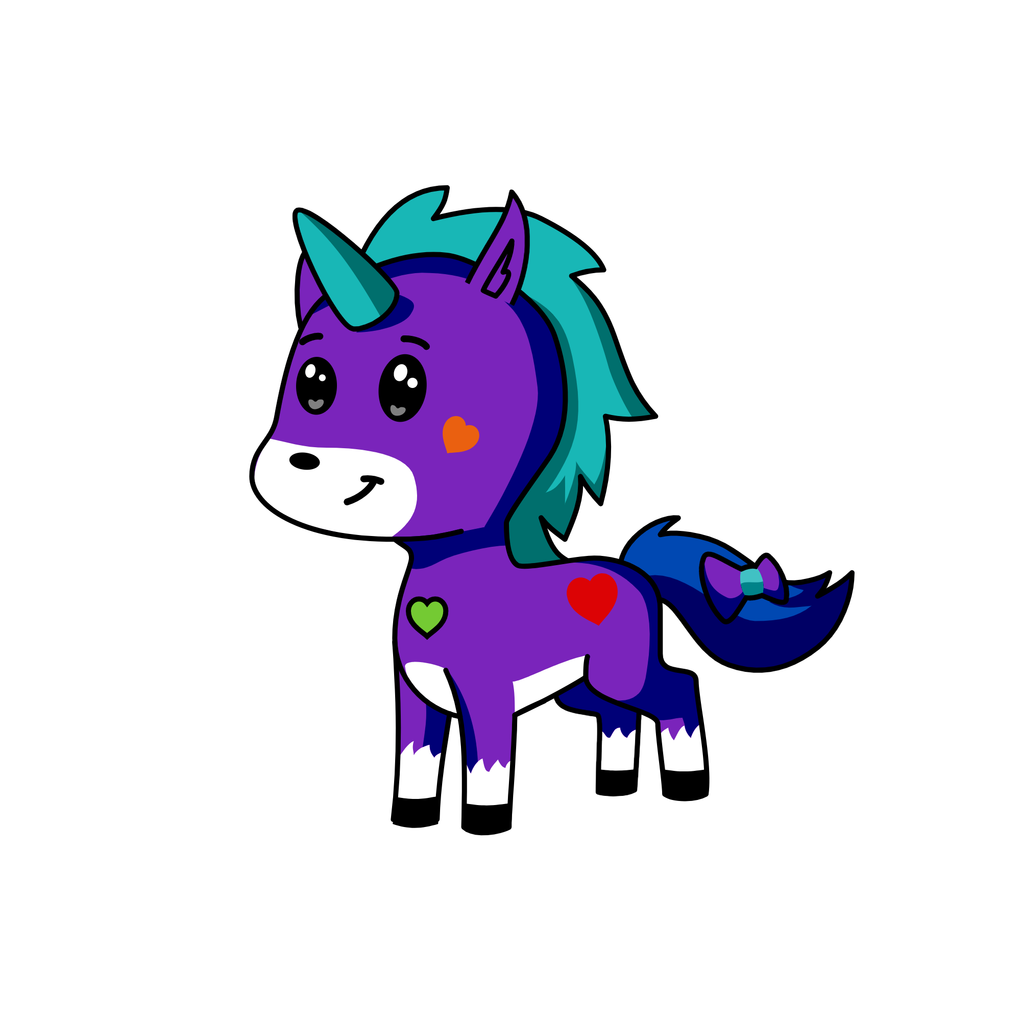 Purple, the unicorn