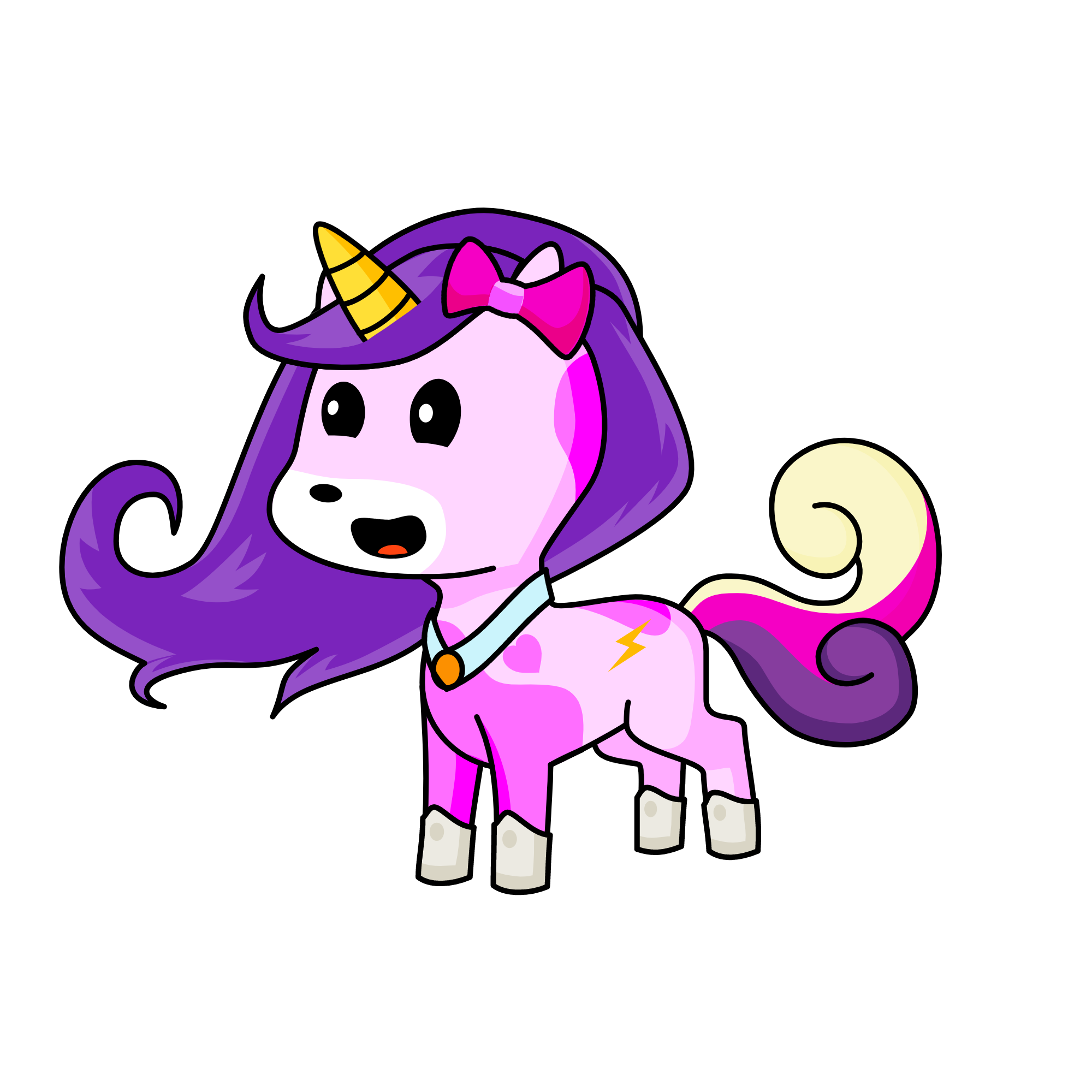 snowy unicorn, the unicorn