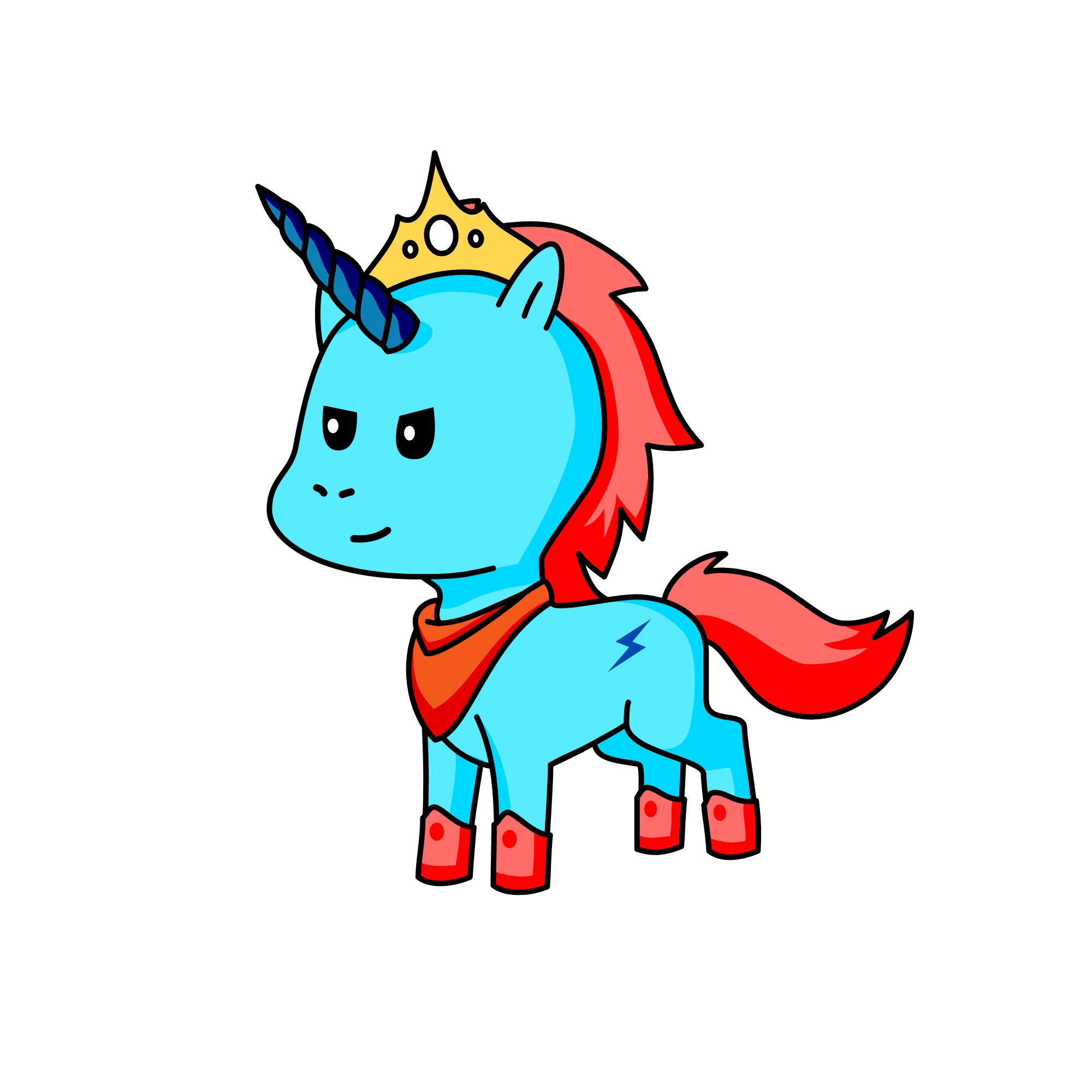 rainbow dash, the unicorn