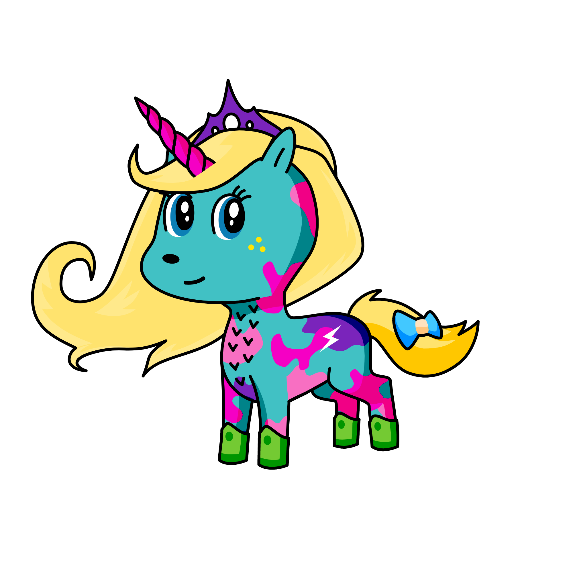 fluff , the unicorn