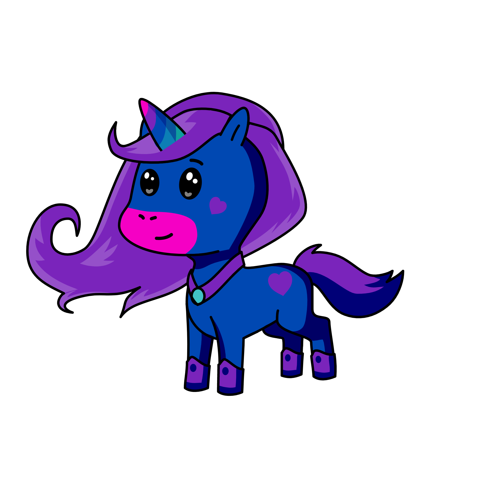 moonlight, the unicorn