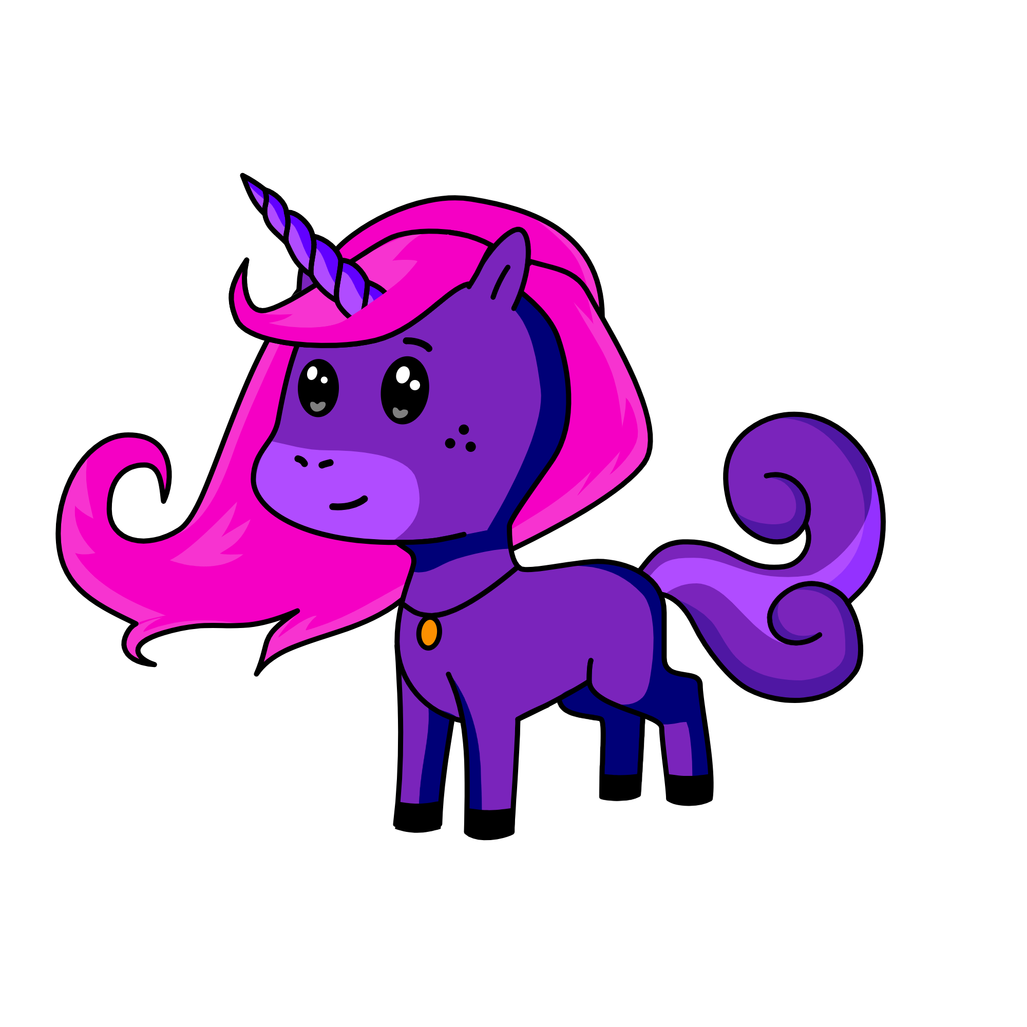 Violet, the unicorn