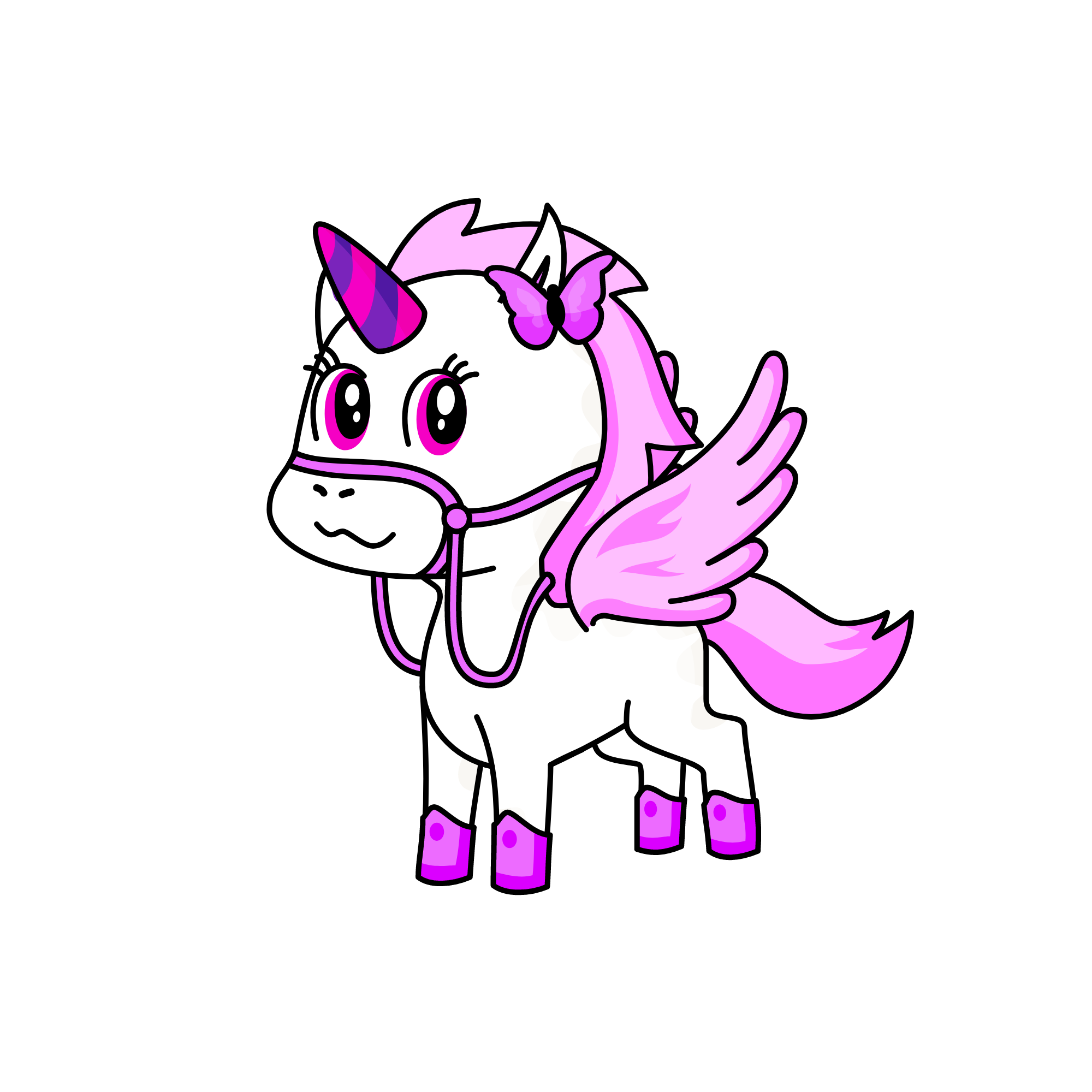 My unicorn. purply pink, the unicorn