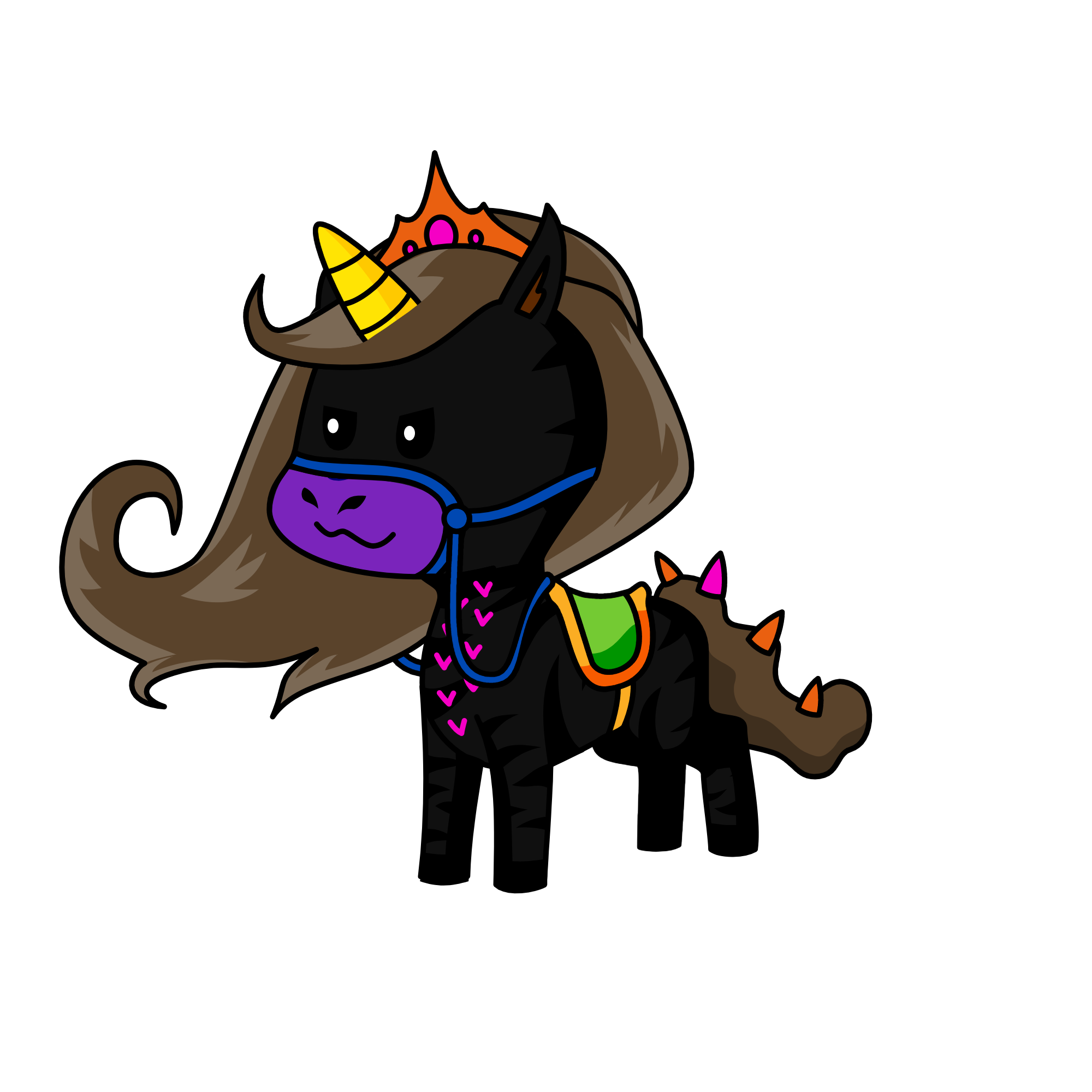 evill black, the unicorn