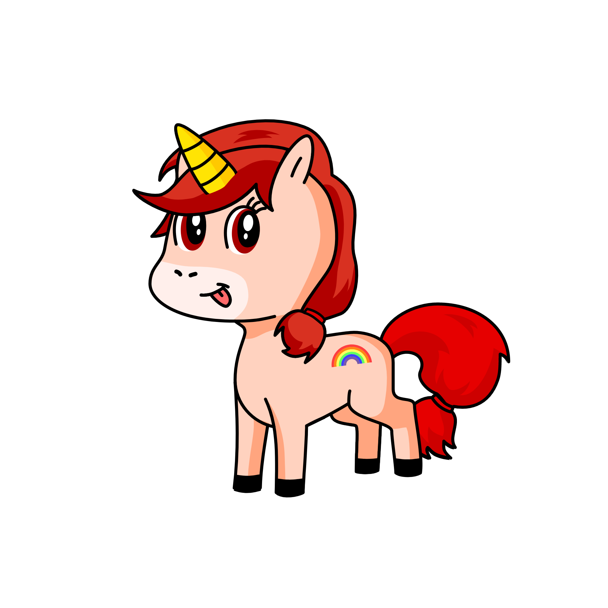 red, the unicorn