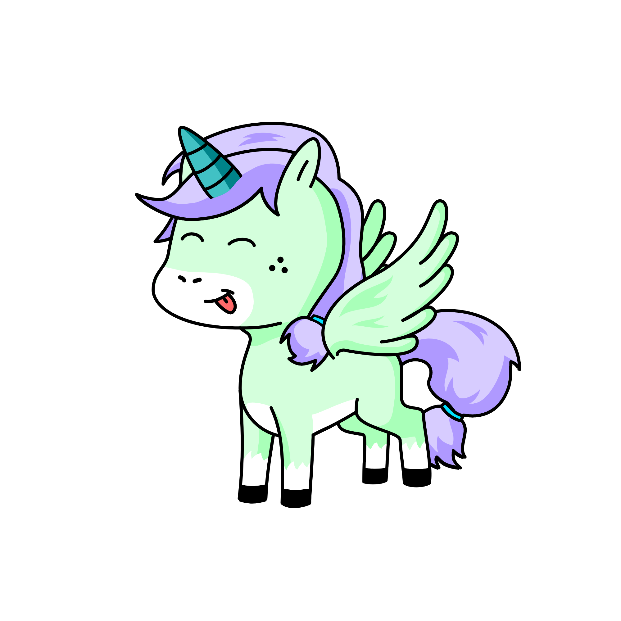 Rainbow Clouds, the unicorn
