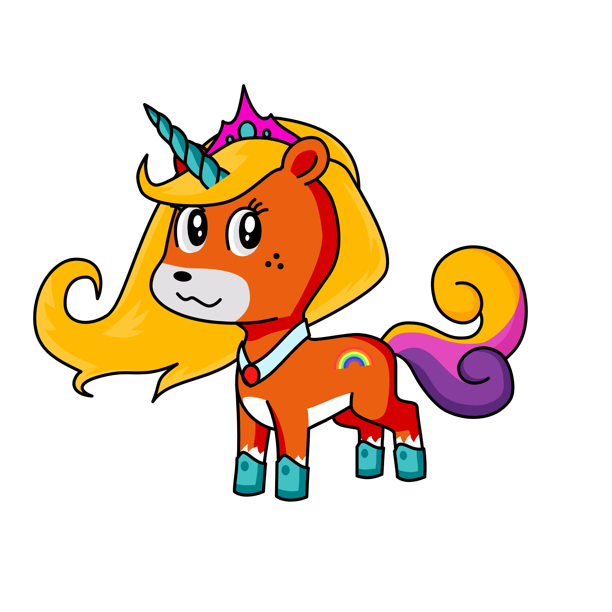 puppy, the unicorn