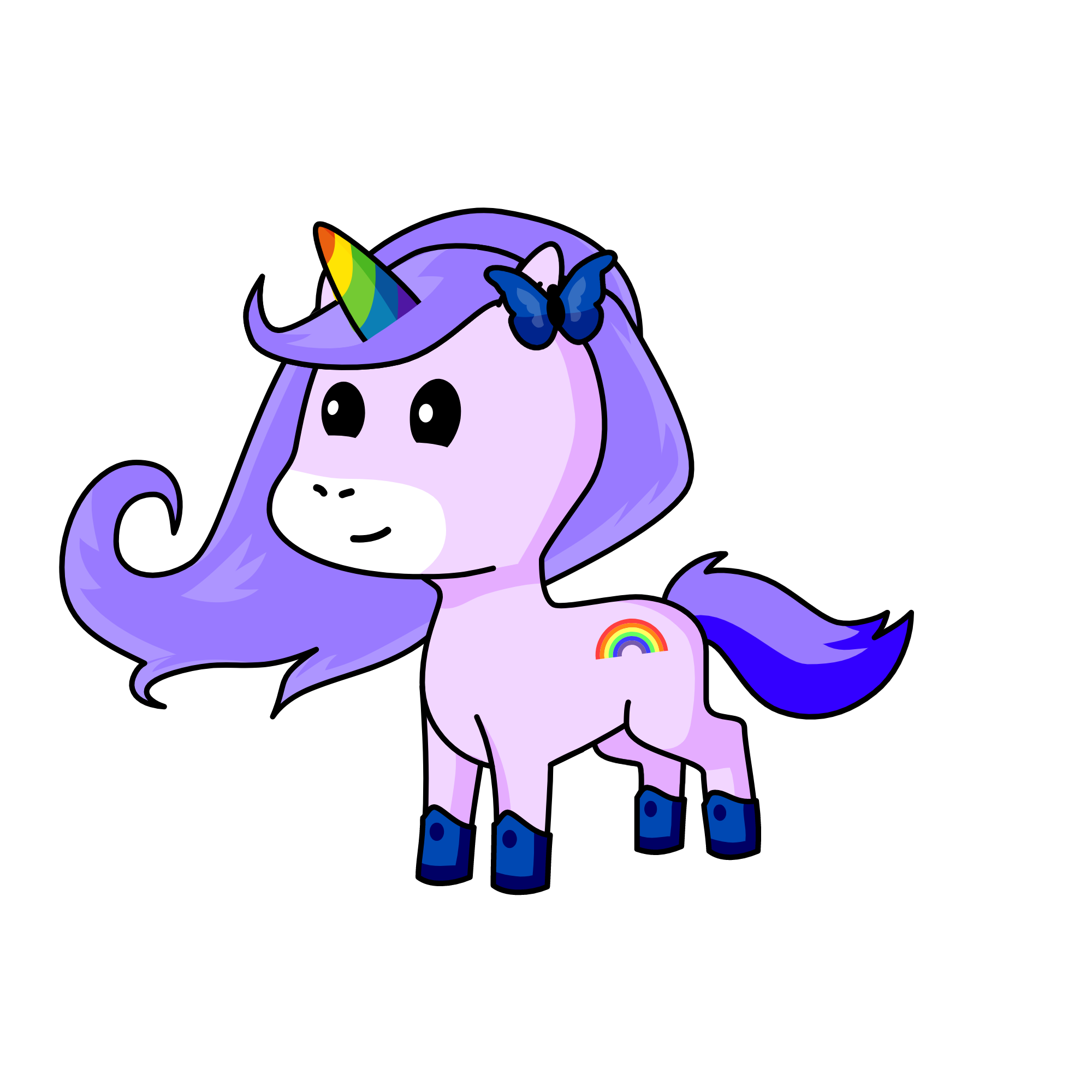 Rainbow, the unicorn