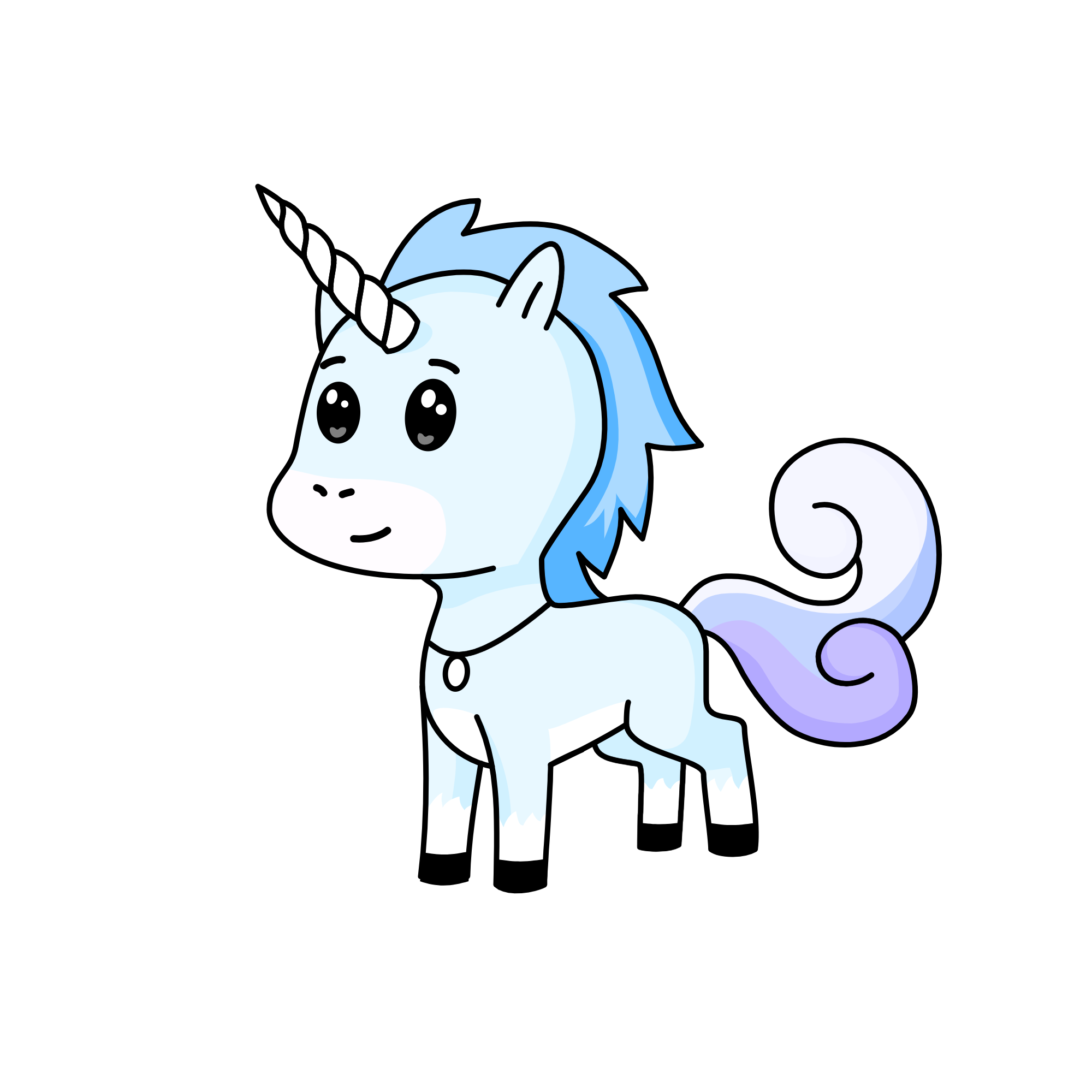 Icy girl, the unicorn