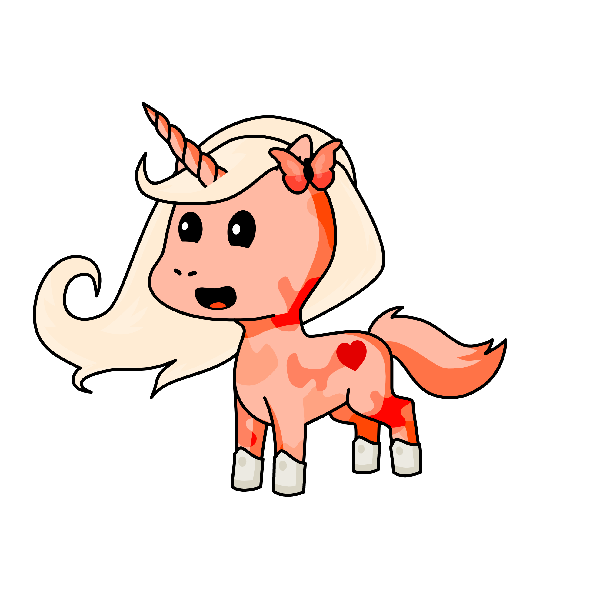 Flutter shine , the unicorn