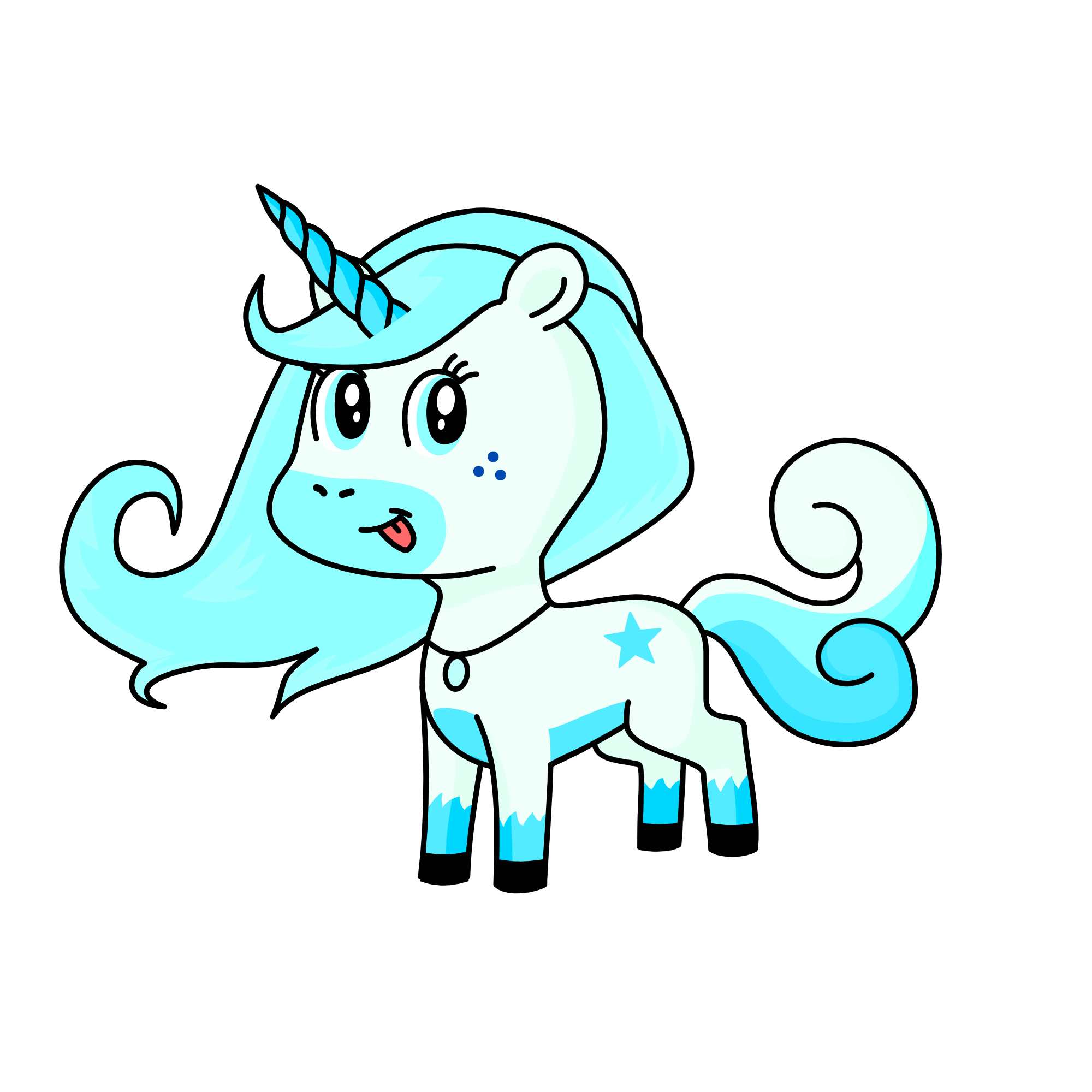 snowy, the unicorn