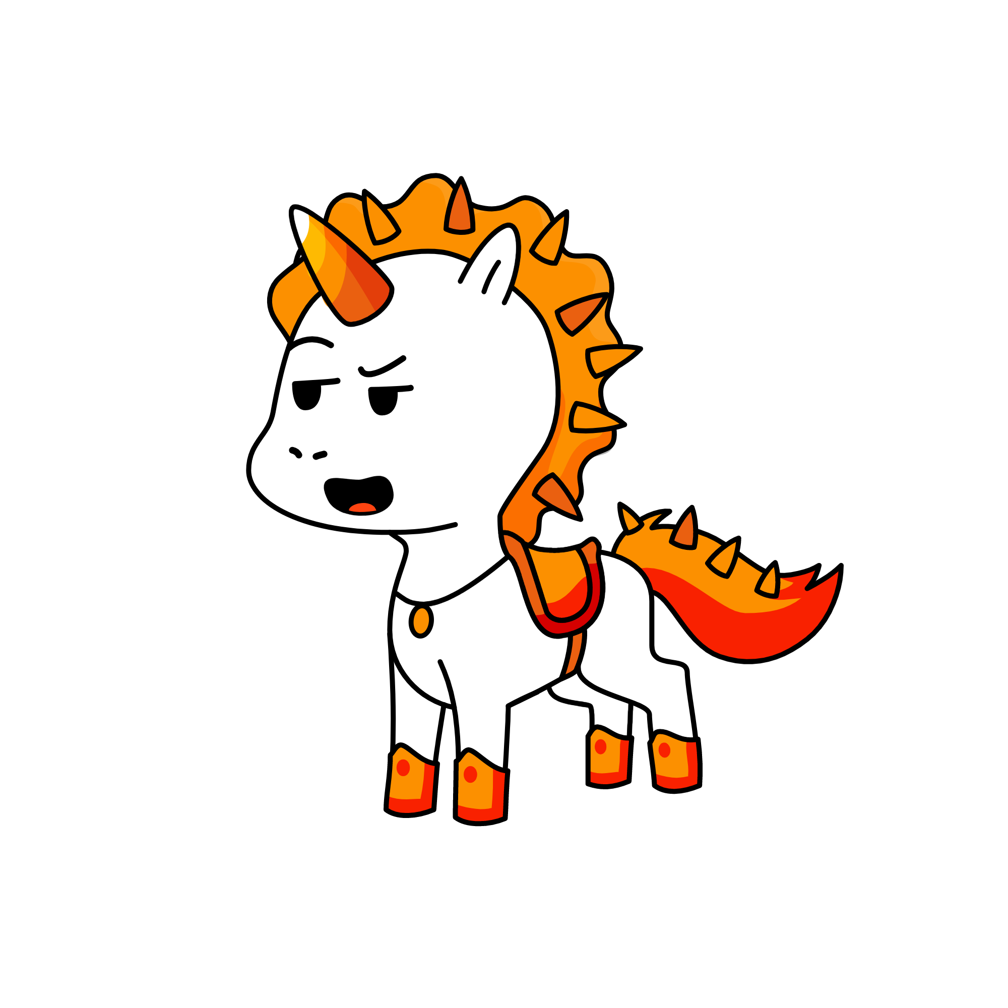Orange, the unicorn