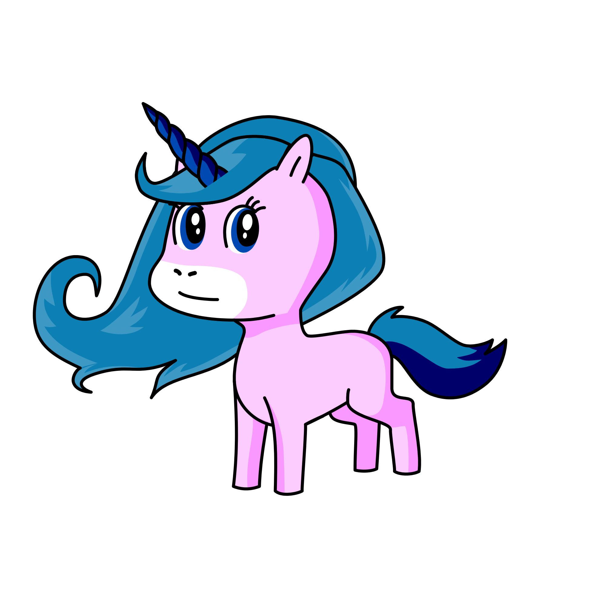 Pink Water moon, the unicorn