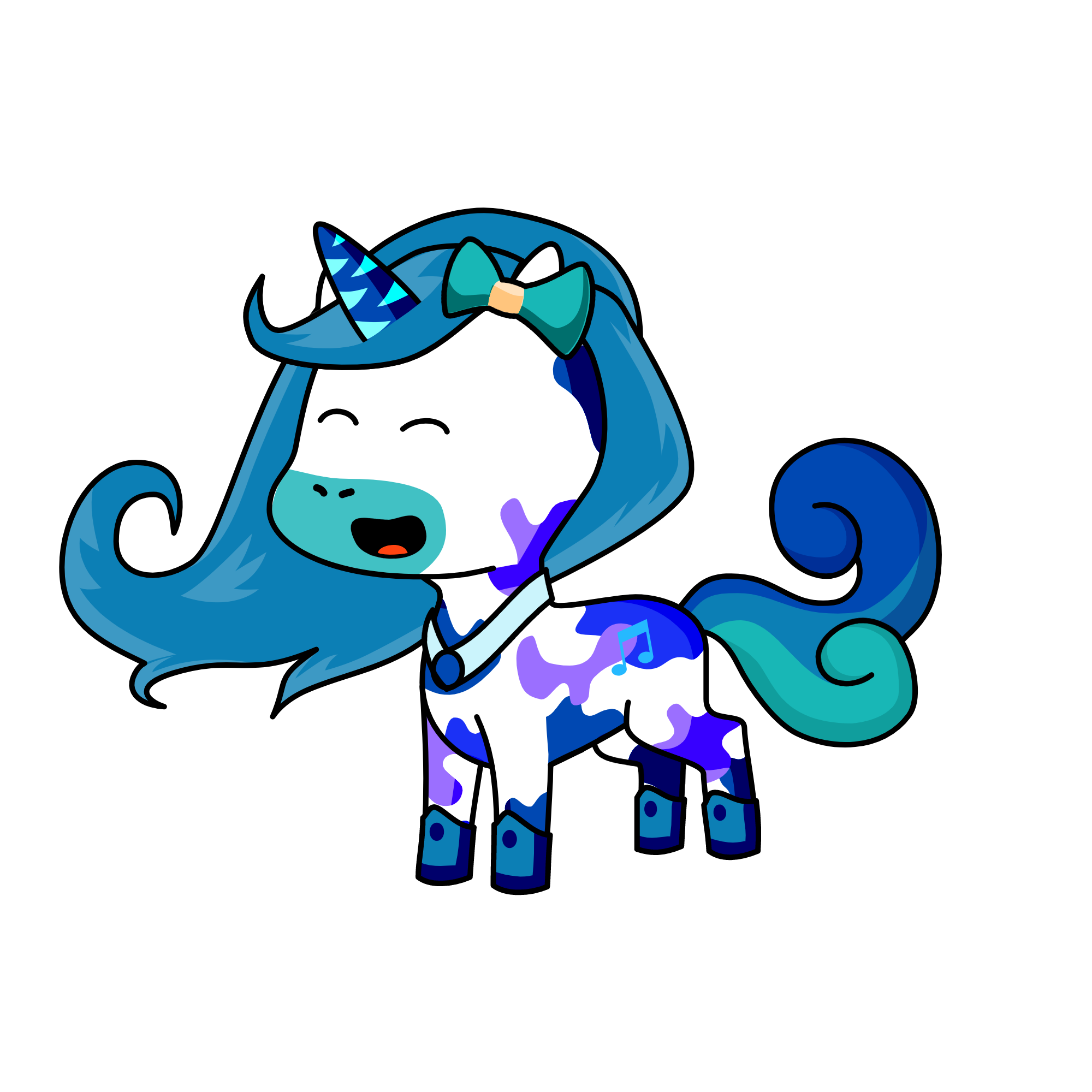 Blue it's Bluey girlfirend, the unicorn