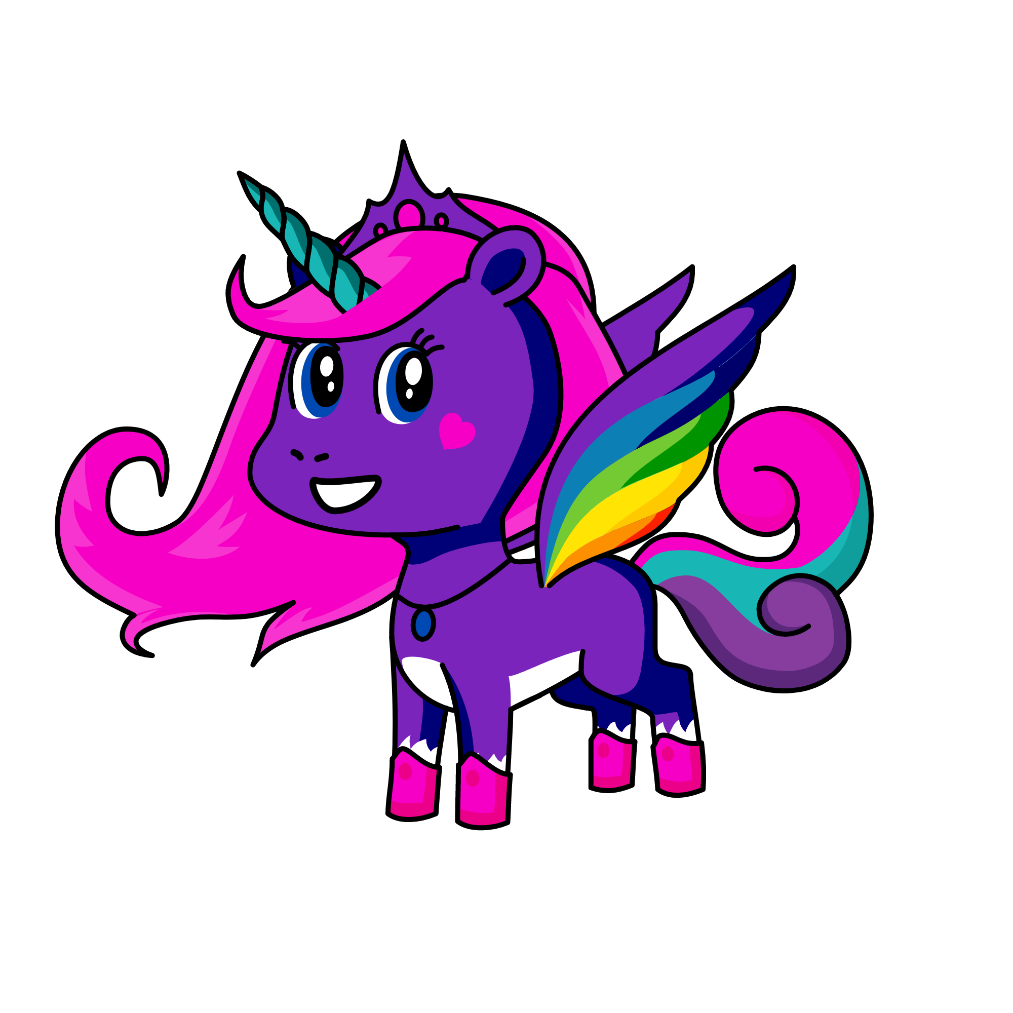 Riabow Snowly, the unicorn