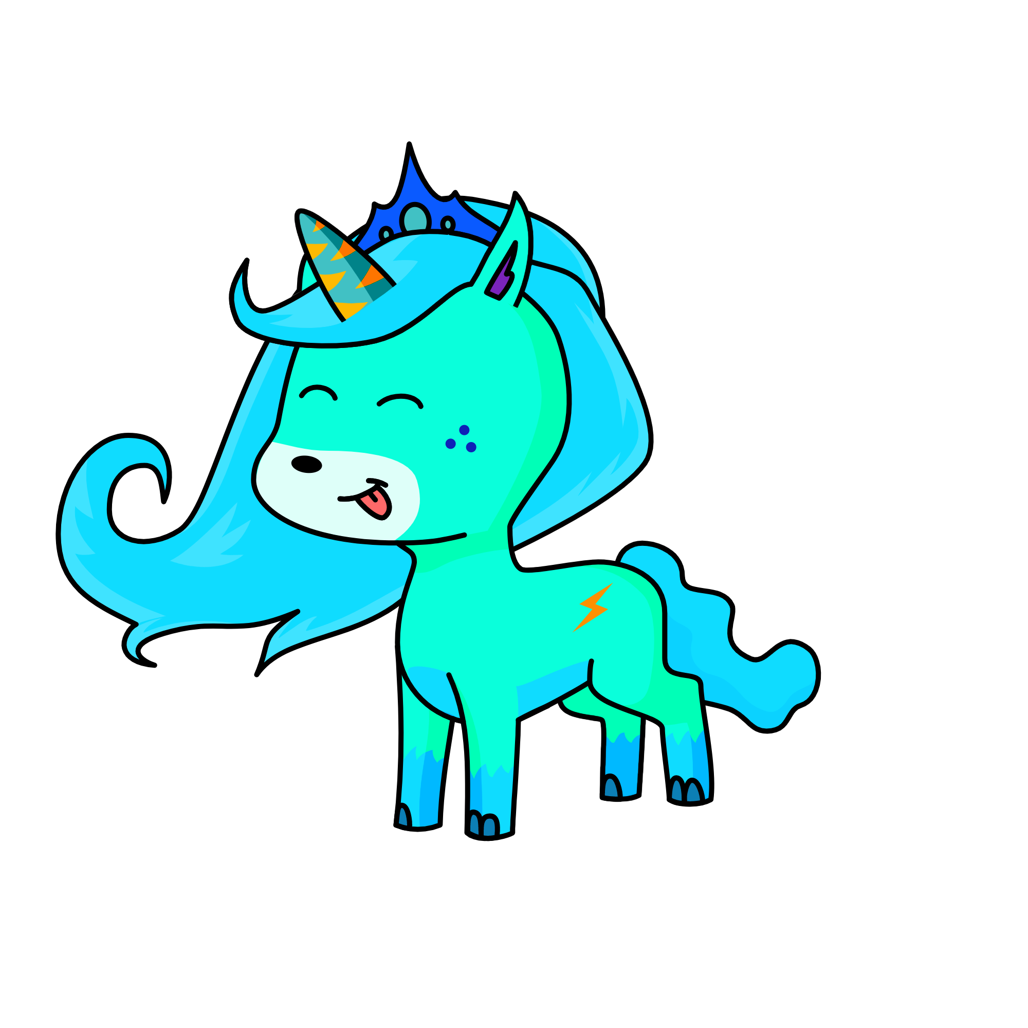 Berry Blue, the unicorn