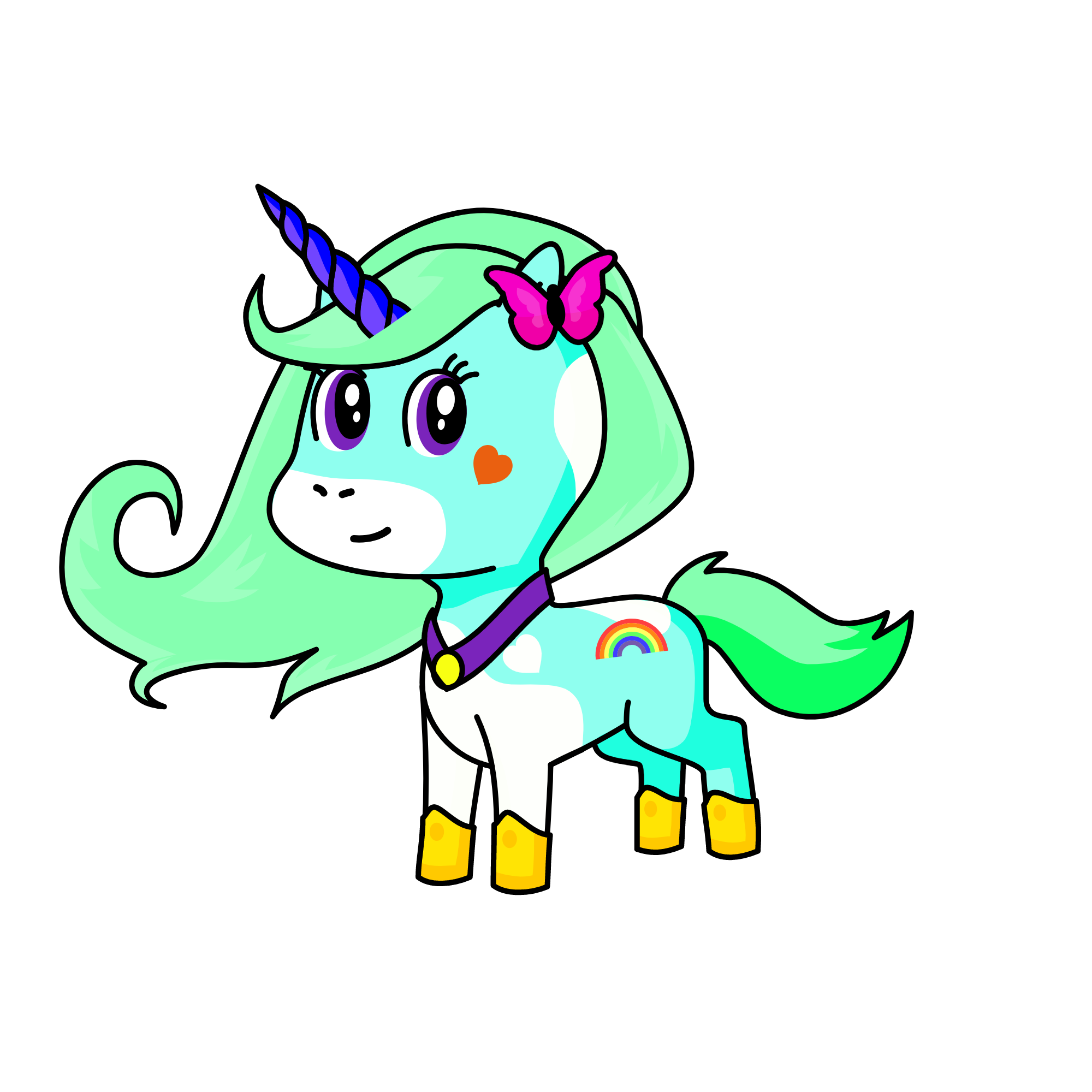 Rainbow, the unicorn