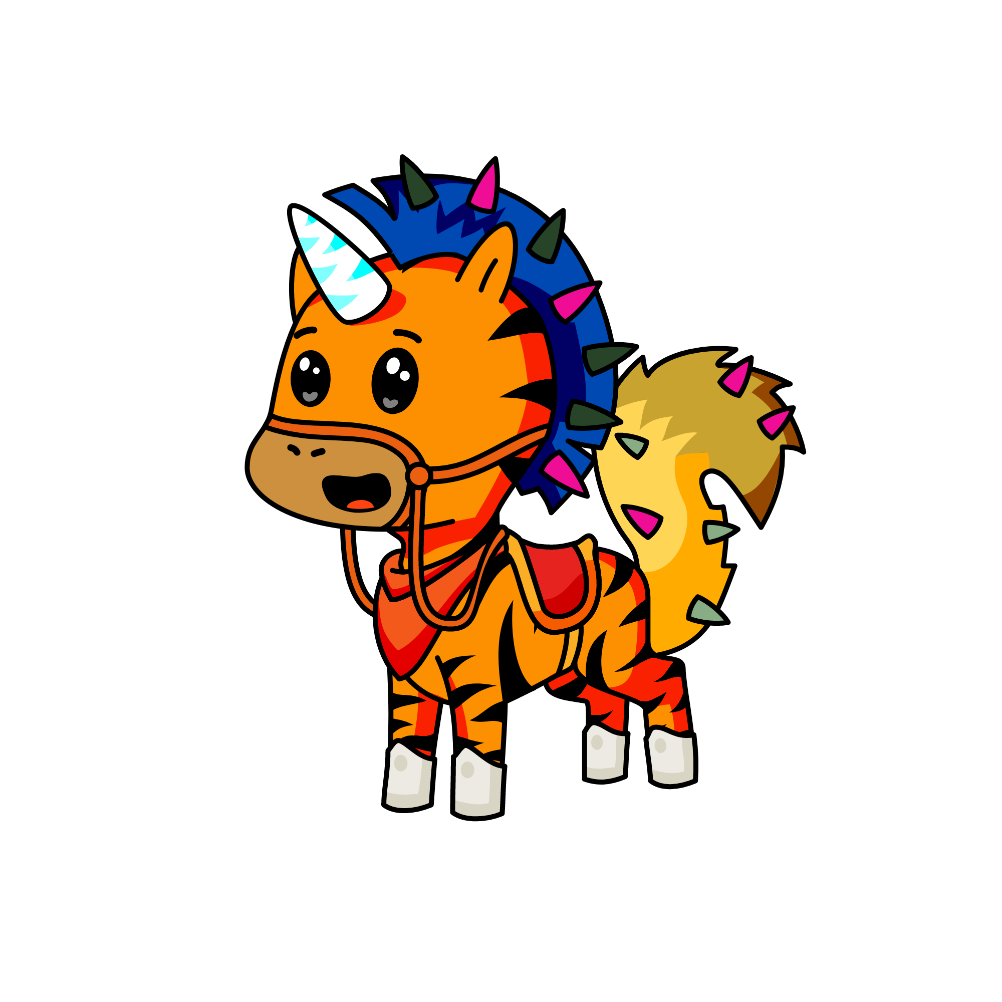 tiger, the unicorn