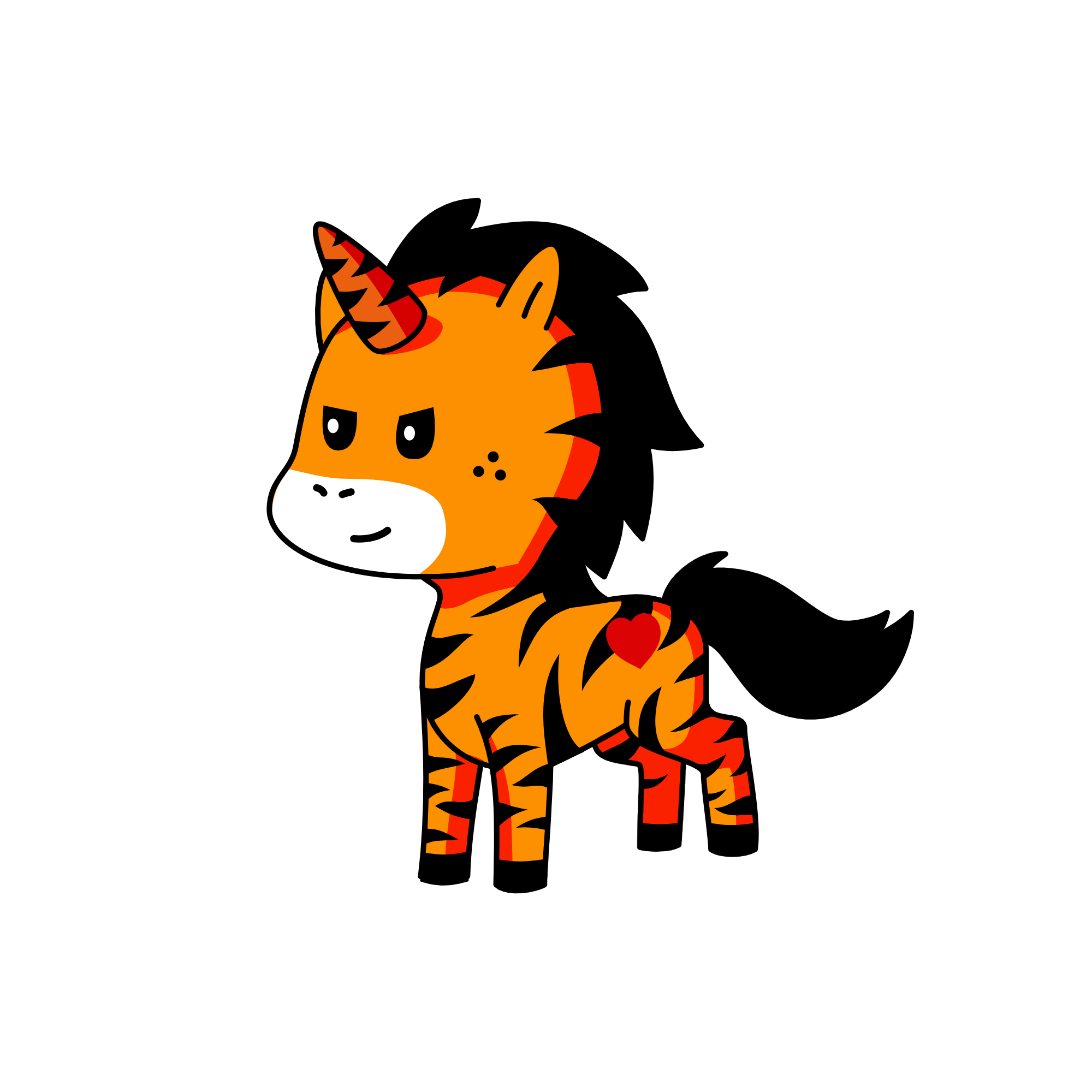 tiger, the unicorn