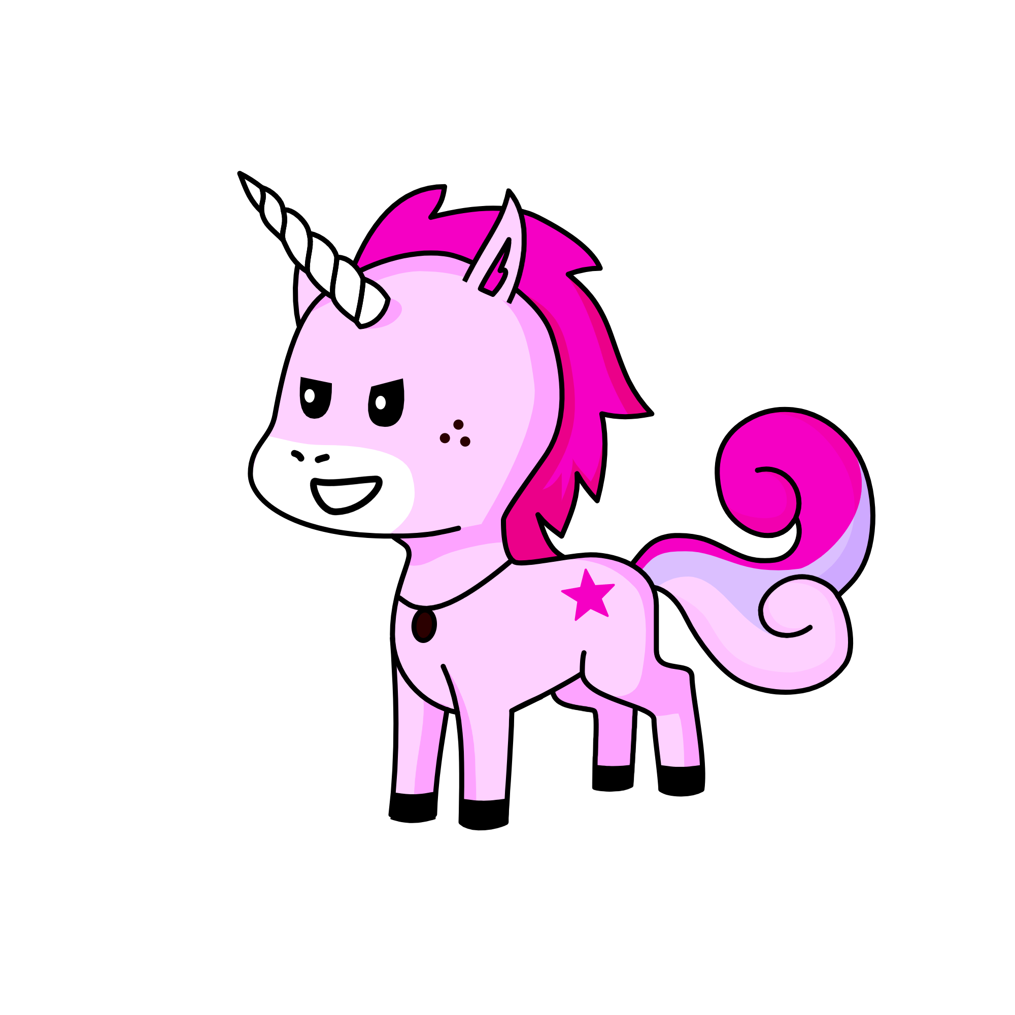 Pinky Fluff, the unicorn