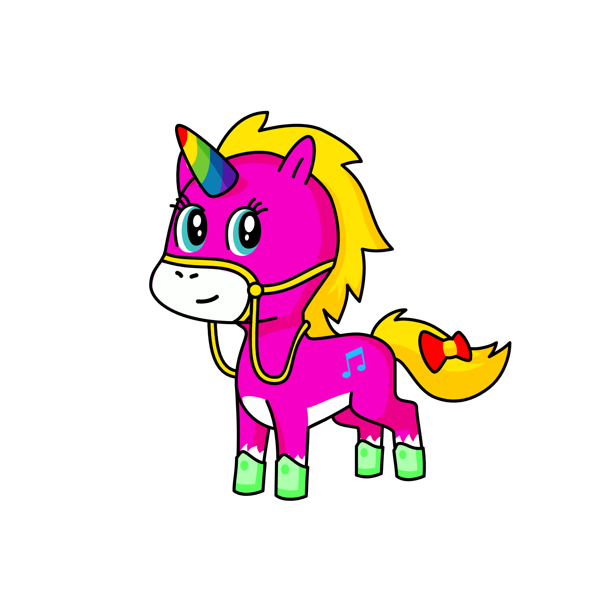 pink, the unicorn