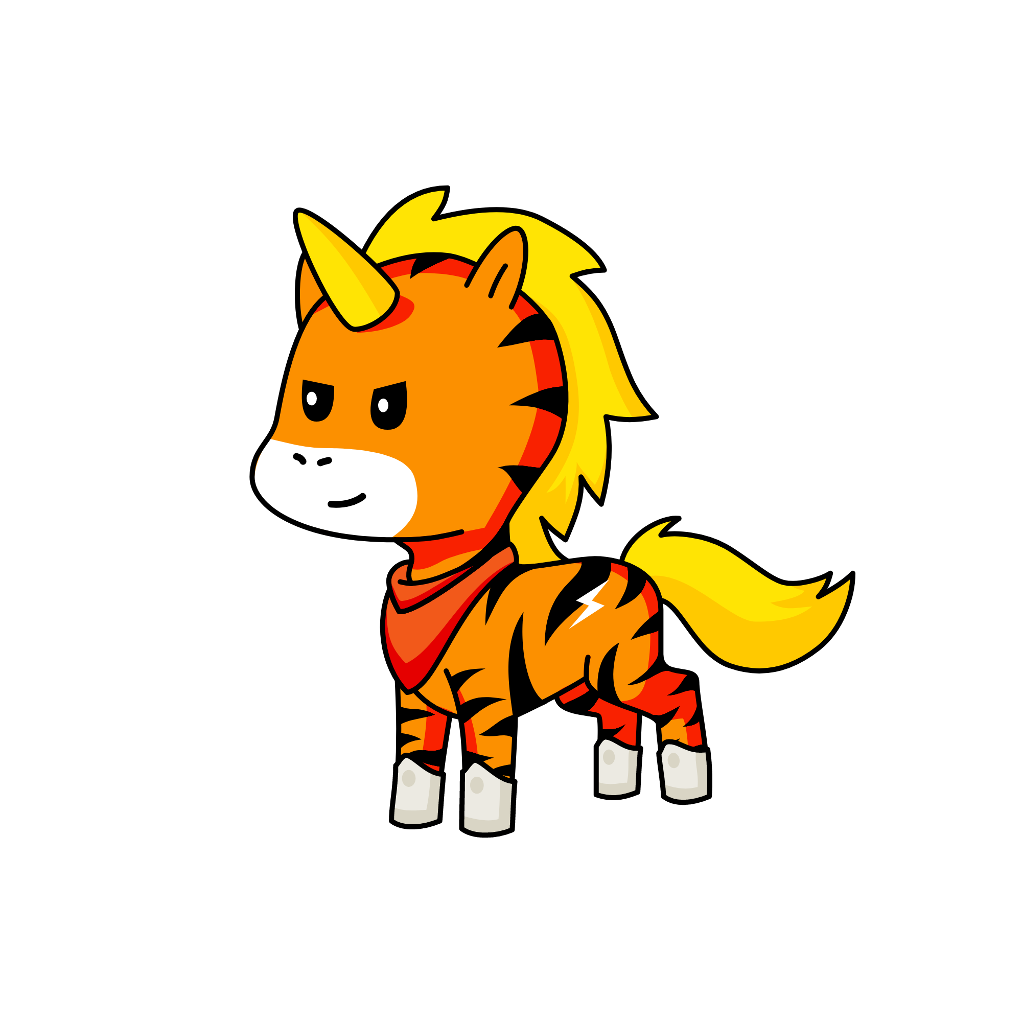 tiger, the unicorn